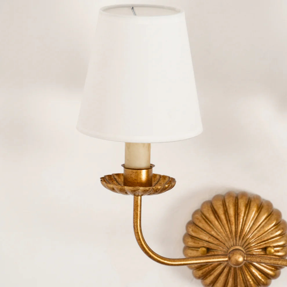 Epoch Vintage Antique Metal Fabric Wall Light Shades Hallway Living Room Bedroom