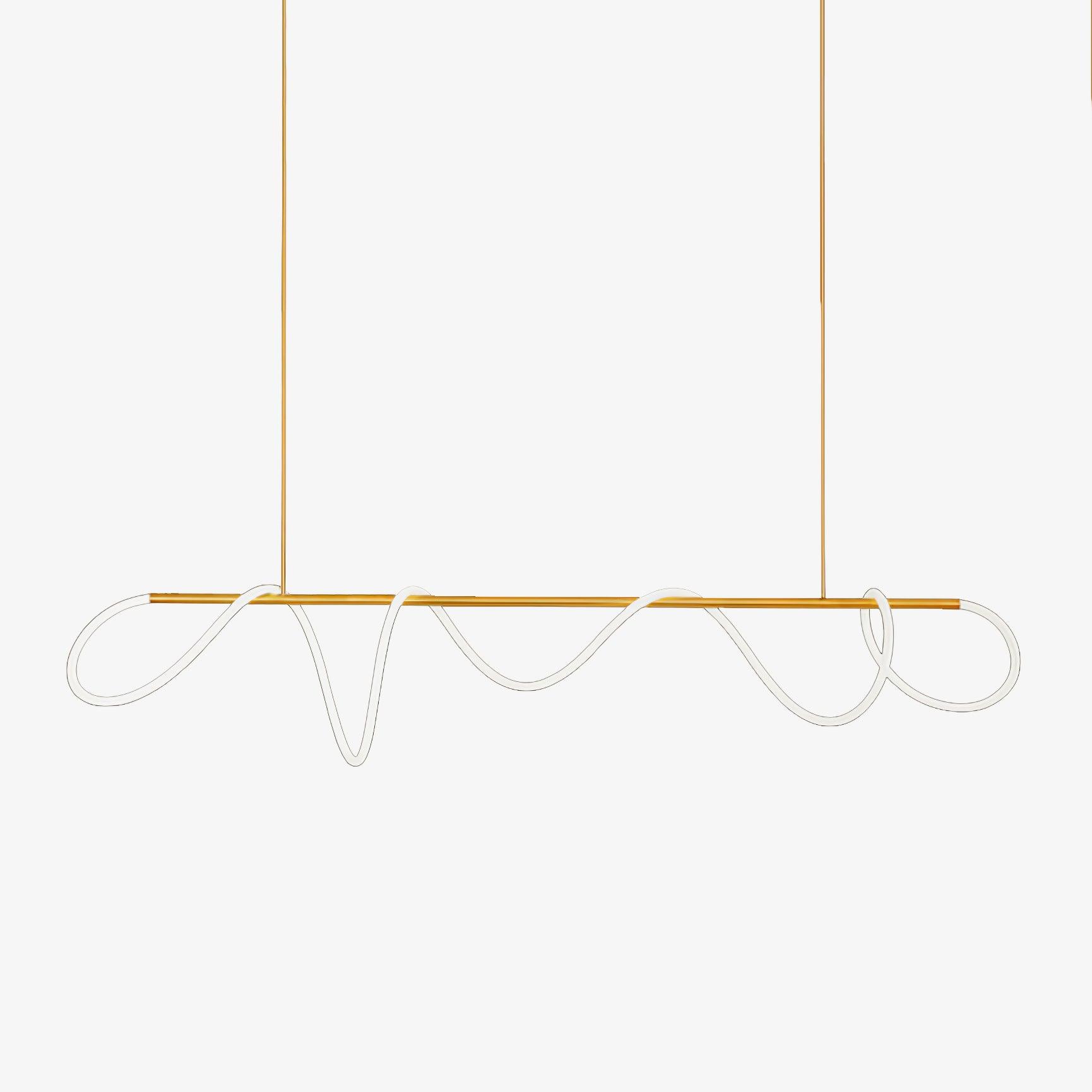 Lustra Chandelier Flexible Silicone Curve Modern Elegant - Letslighting