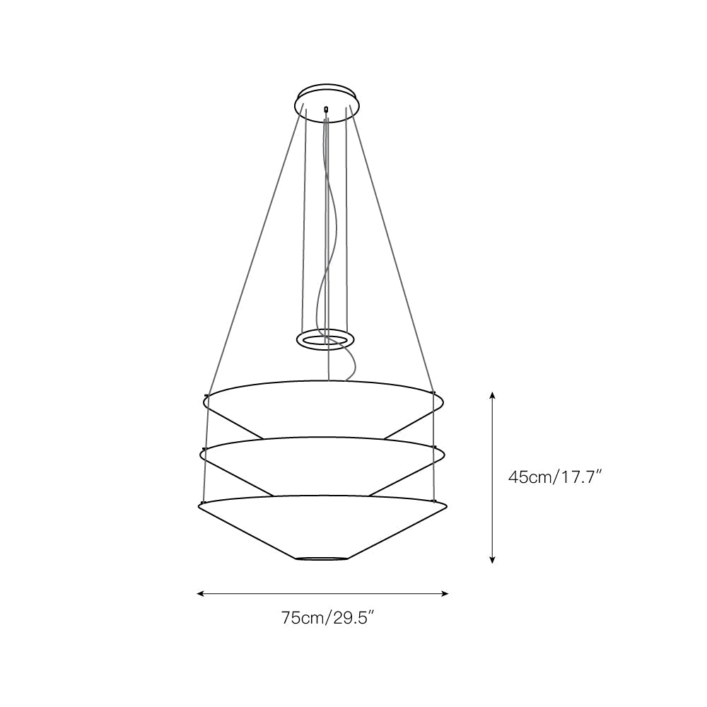 Zomarion Individual Creativity Paper Metal Pendant Light - Lamp Copper