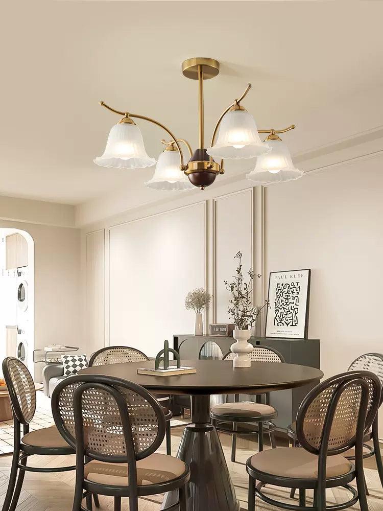 Civinora Brass Alabaster Chandelier - Letslighting