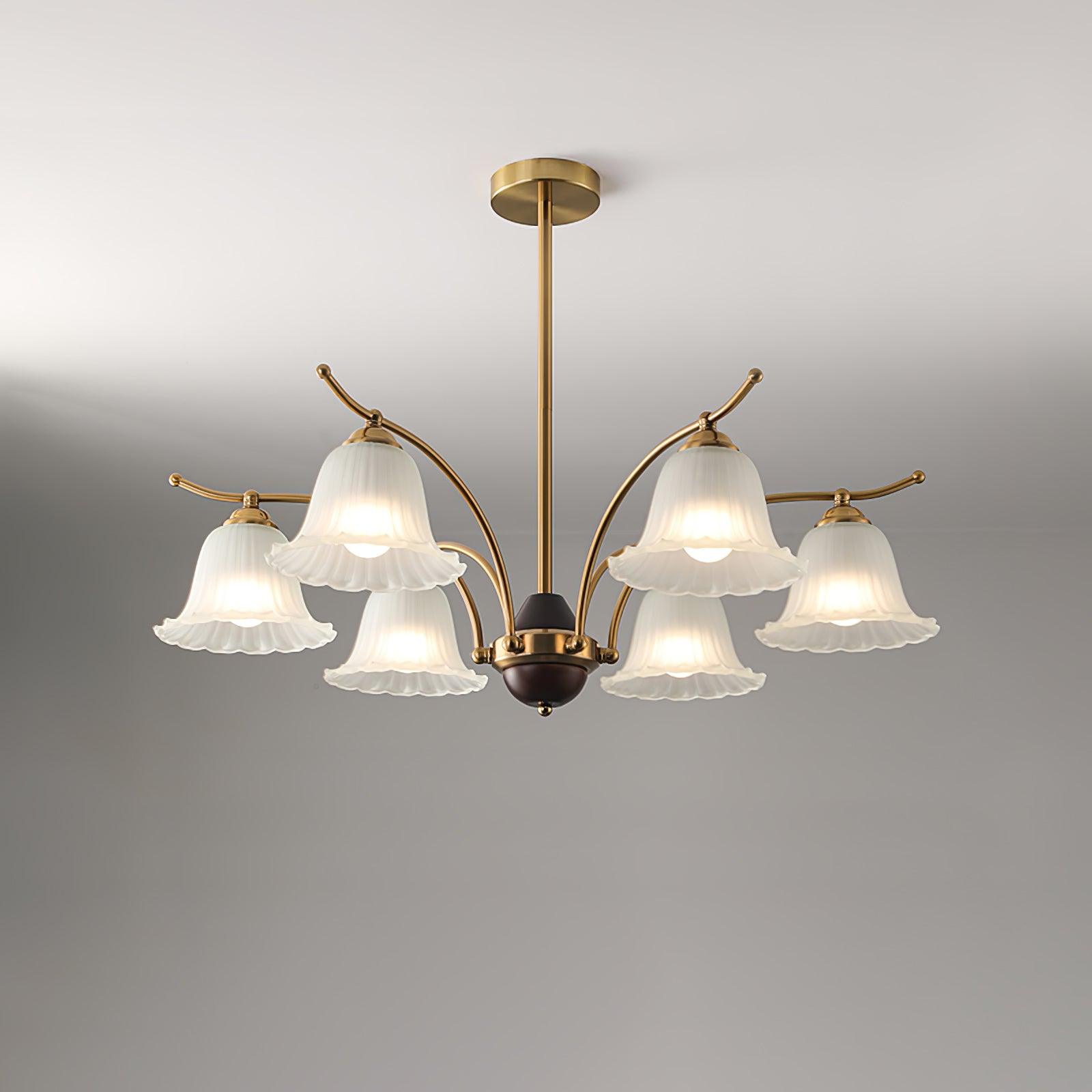 Civinora Brass Alabaster Chandelier - Letslighting