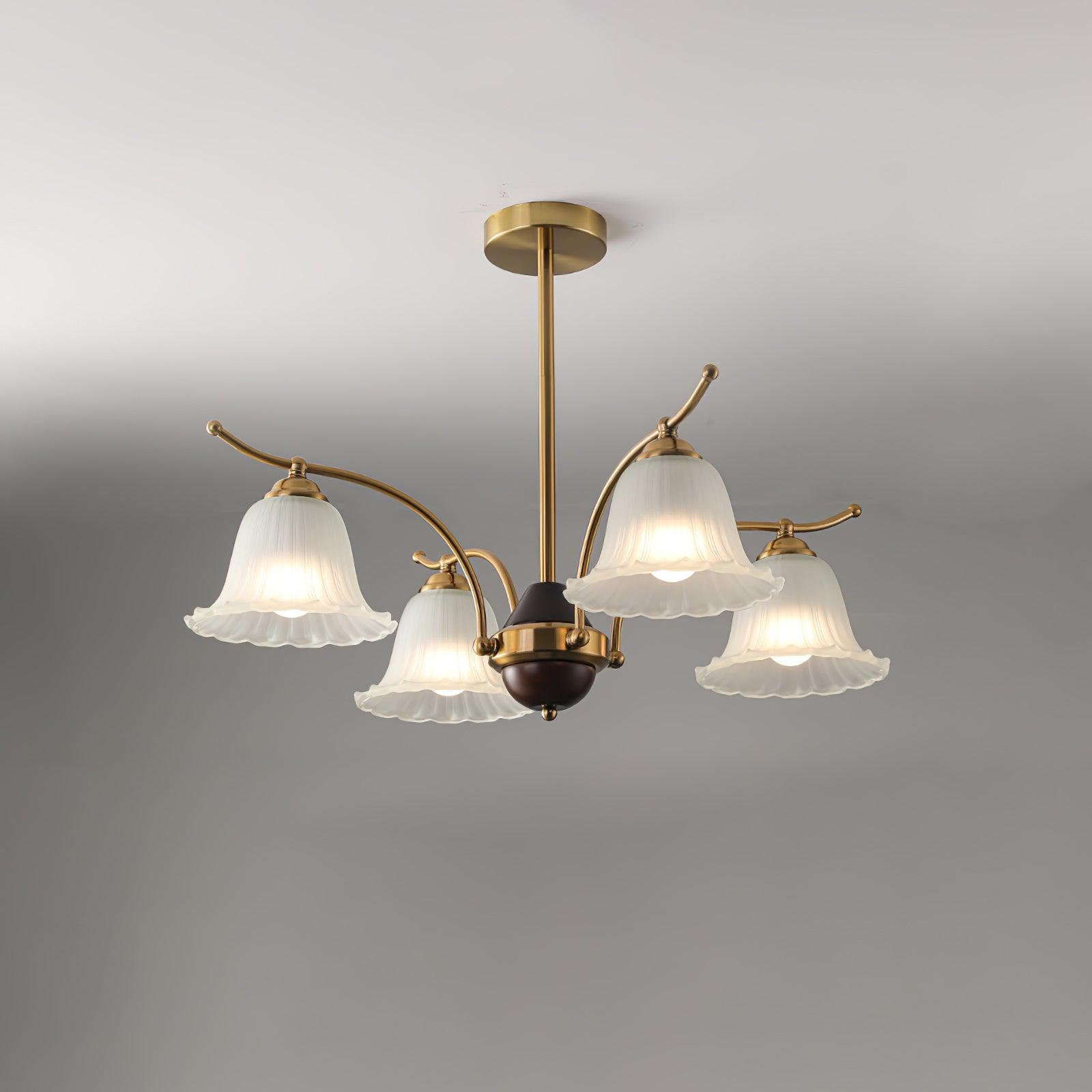 Civinora Brass Alabaster Chandelier - Letslighting