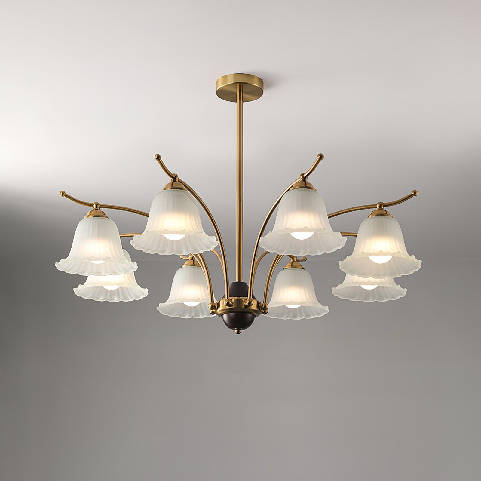 Civinora Brass Alabaster Chandelier - Letslighting
