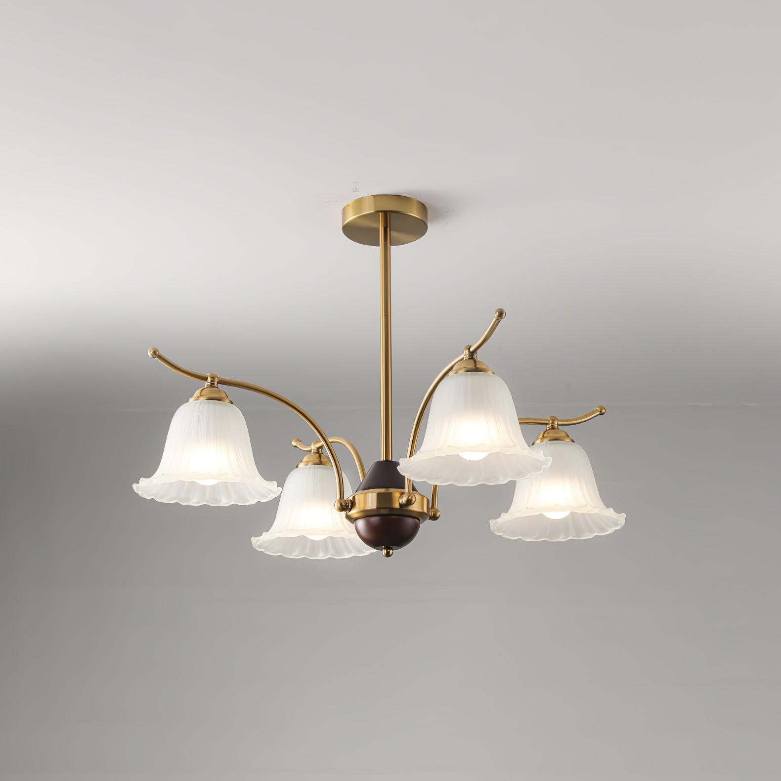 Civinora Brass Alabaster Chandelier - Letslighting