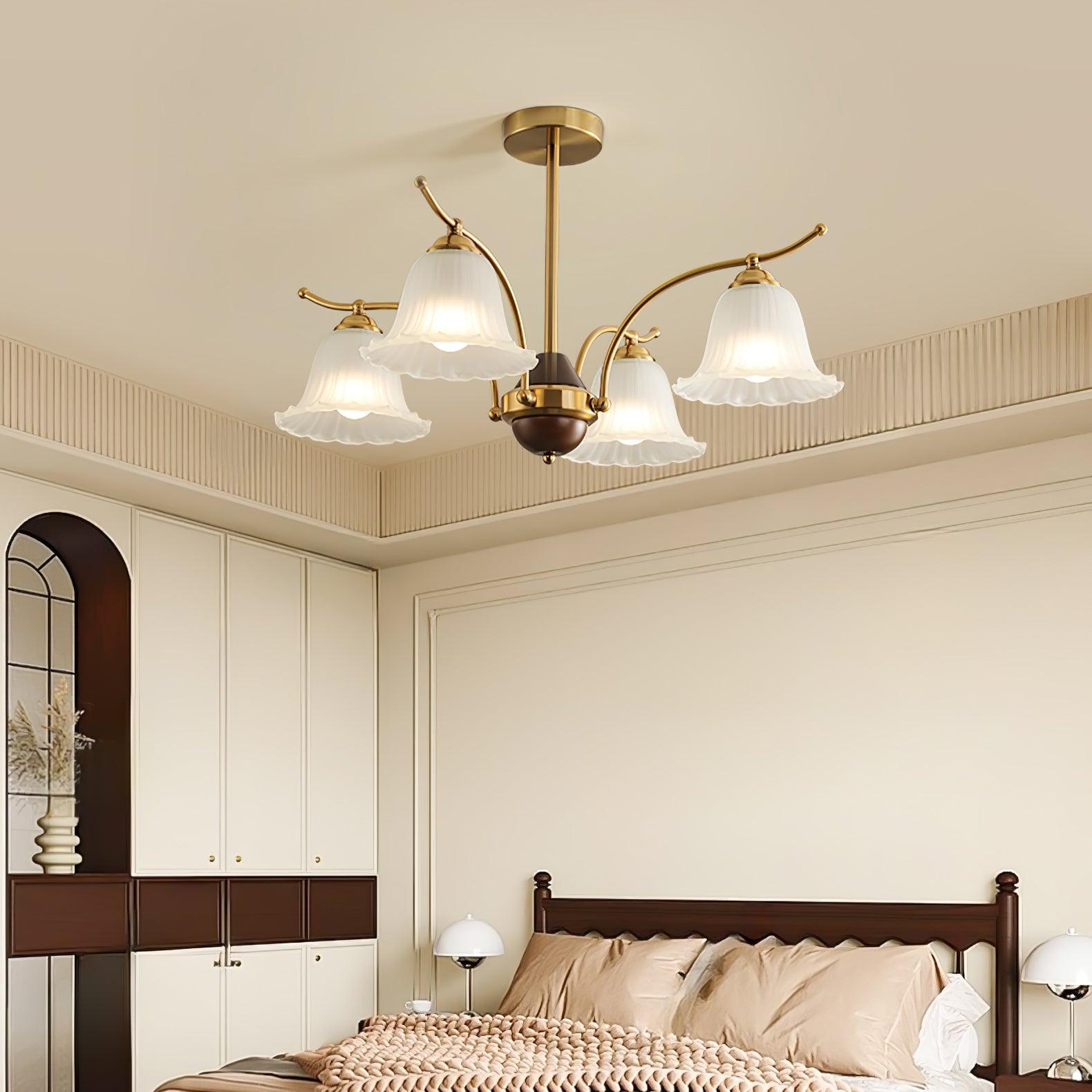 Civinora Brass Alabaster Chandelier - Letslighting