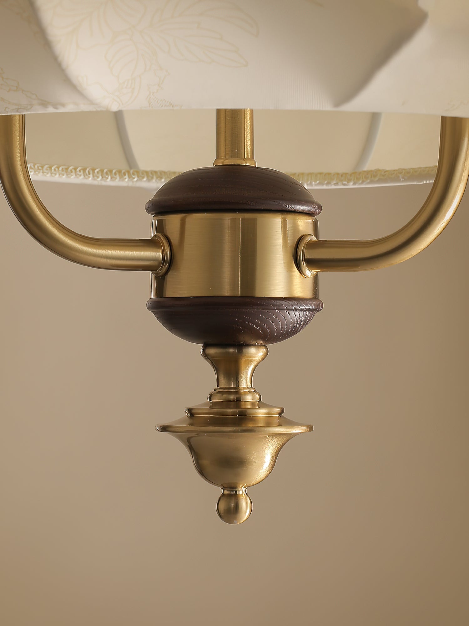 Florabelle Artistique Lanterne Tissu Bois Suspension Lumière