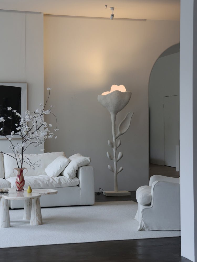 Brilo Lampadaire Élégant en Fibre de Verre Florae