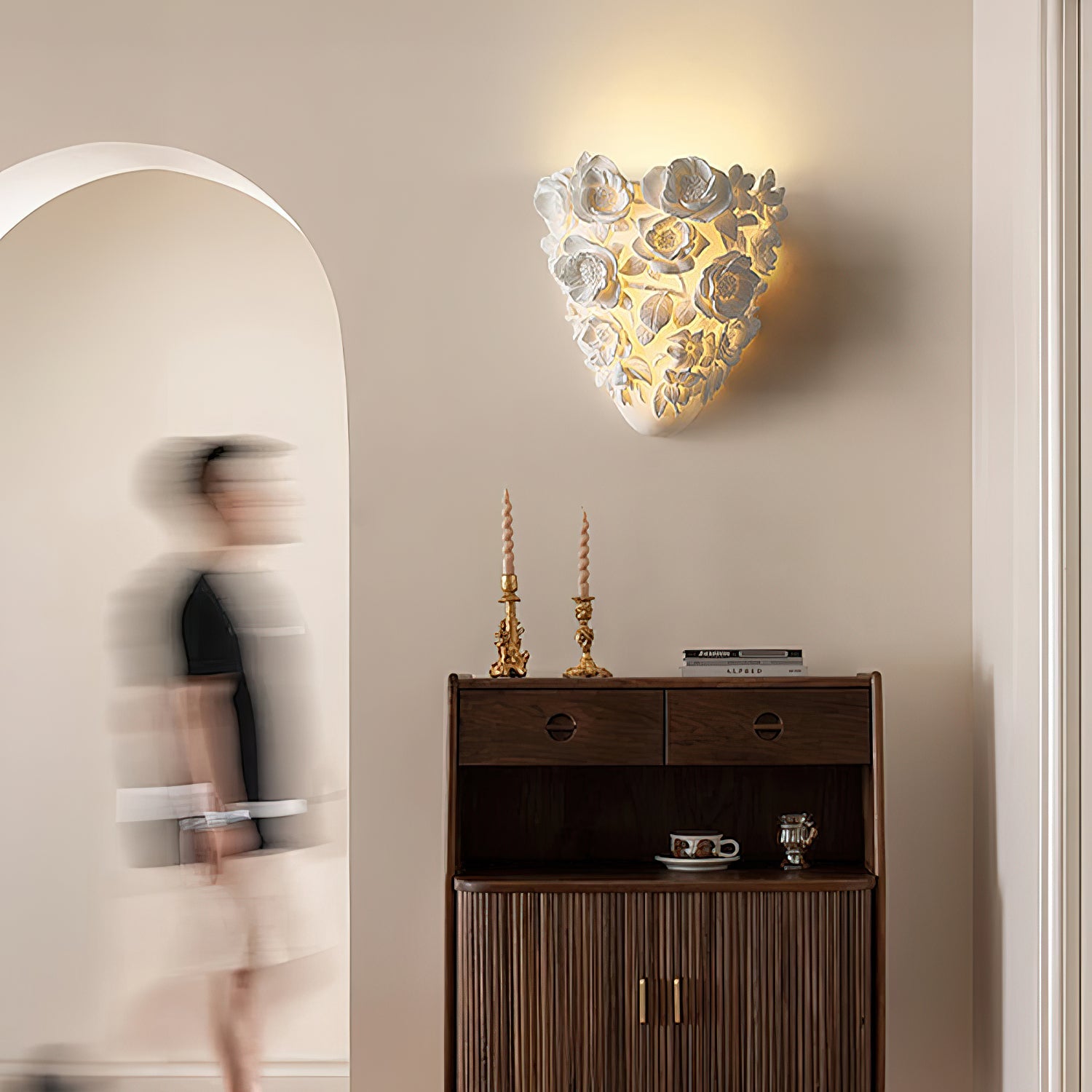 FloranzaArt LED Métal Moderne Résine Applique Murale Lampe