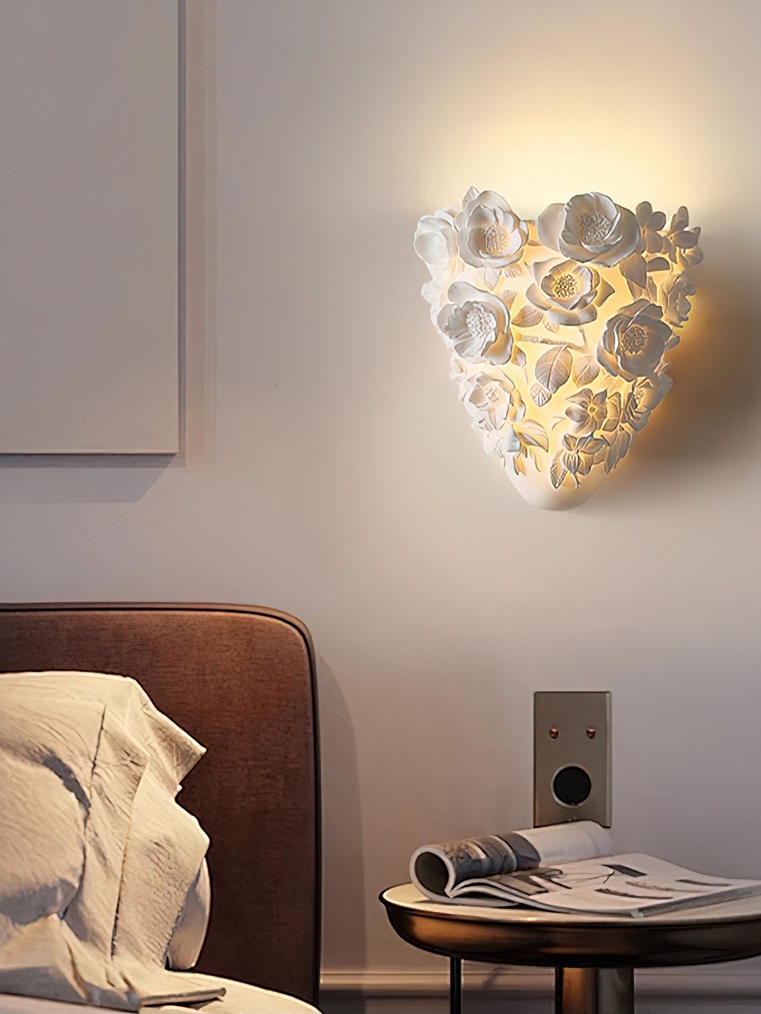 FloranzaArt LED Métal Moderne Résine Applique Murale Lampe