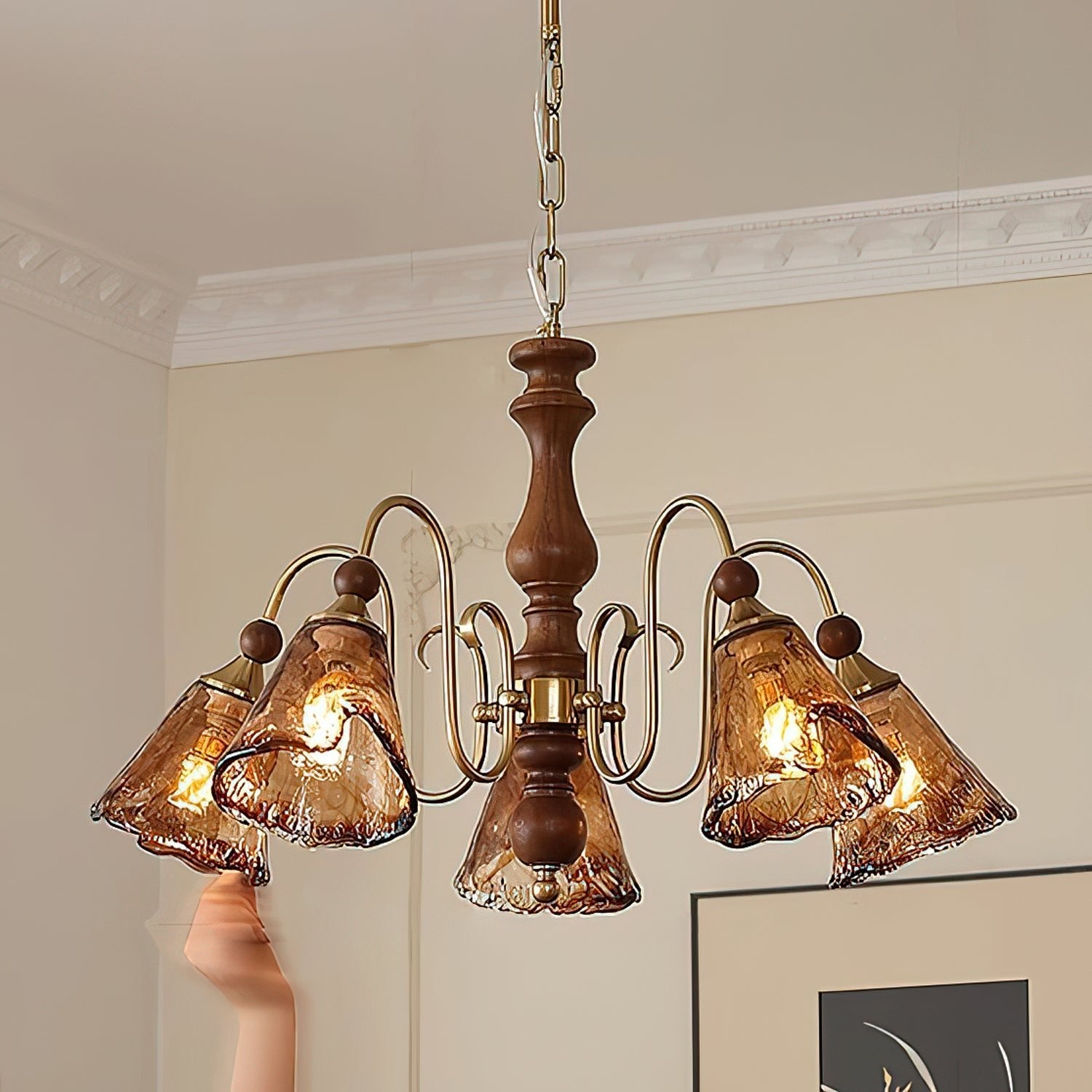 Florenzia Lustre Élégant Vintage en Verre