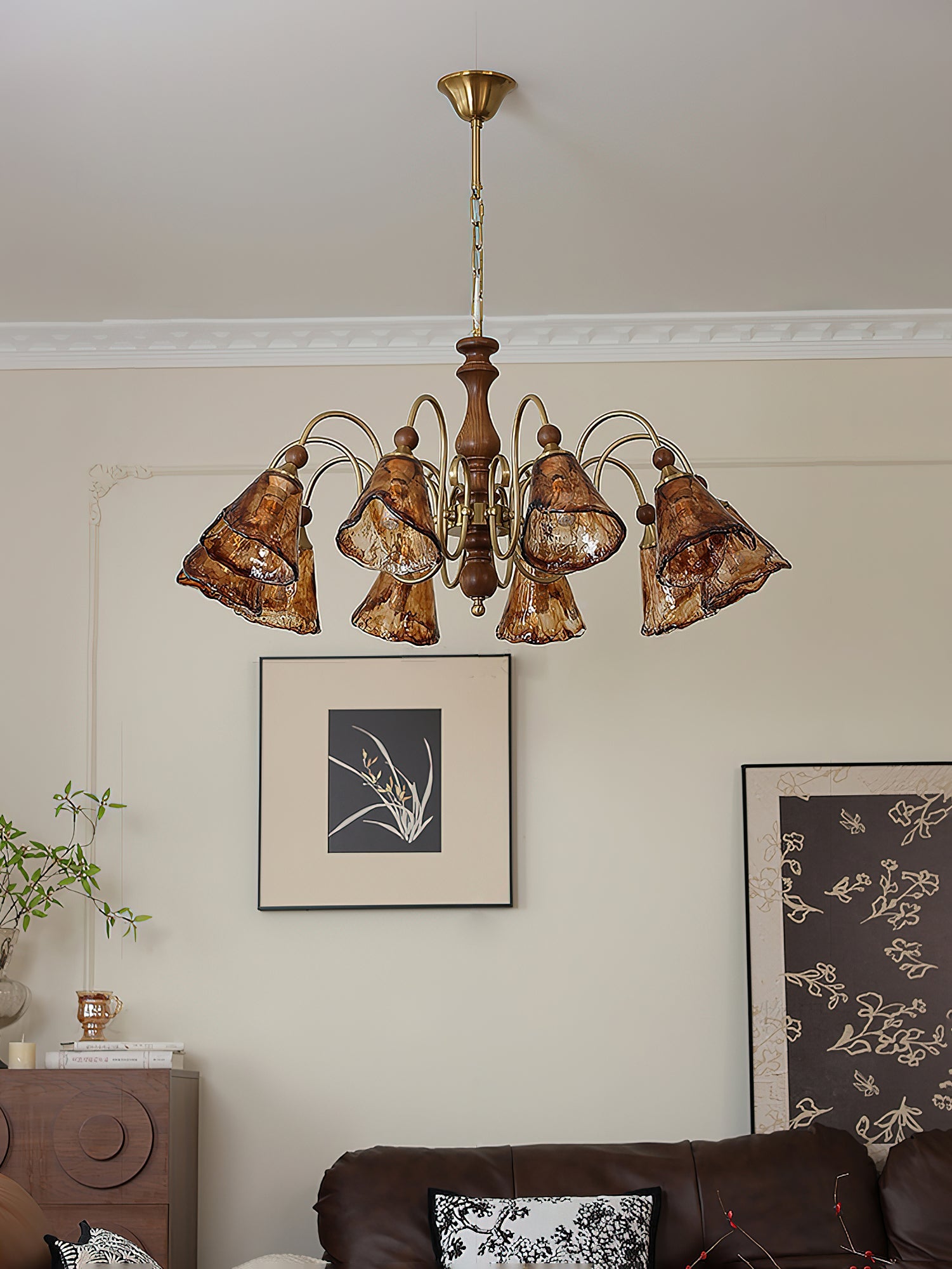 Florenzia Lustre Élégant Vintage en Verre