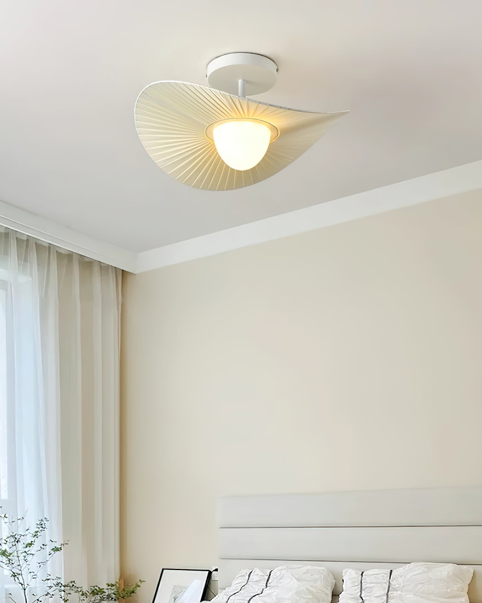 Florina Ceiling Lamp Pleated Fabric Sculptural - Letslighting