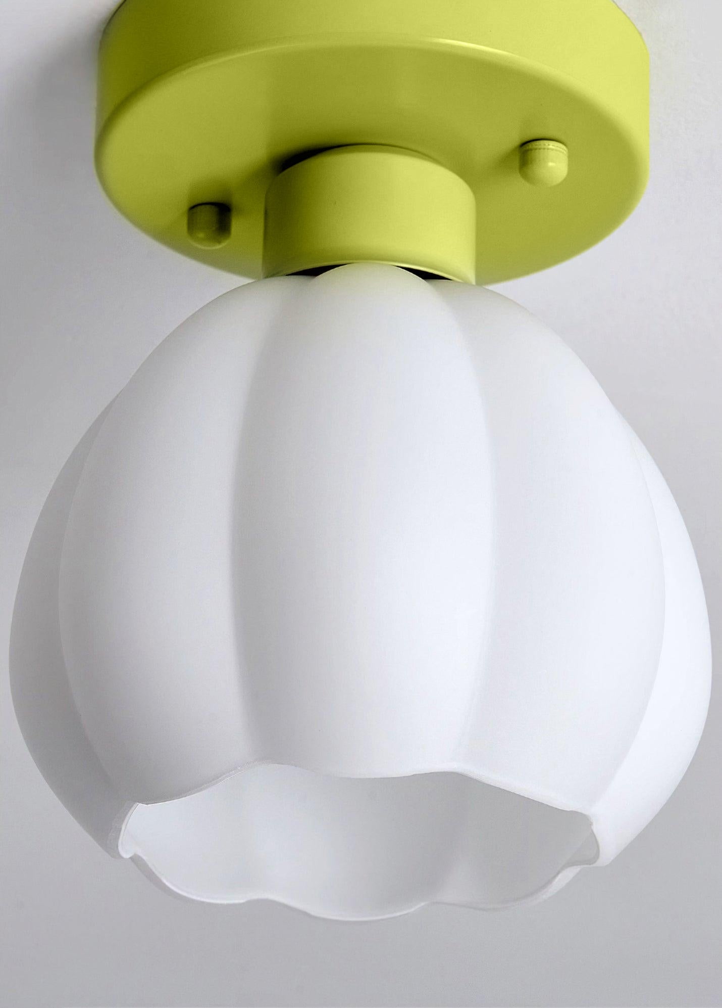 Flower Shaded Semi Flushmount Light - Blowlighting