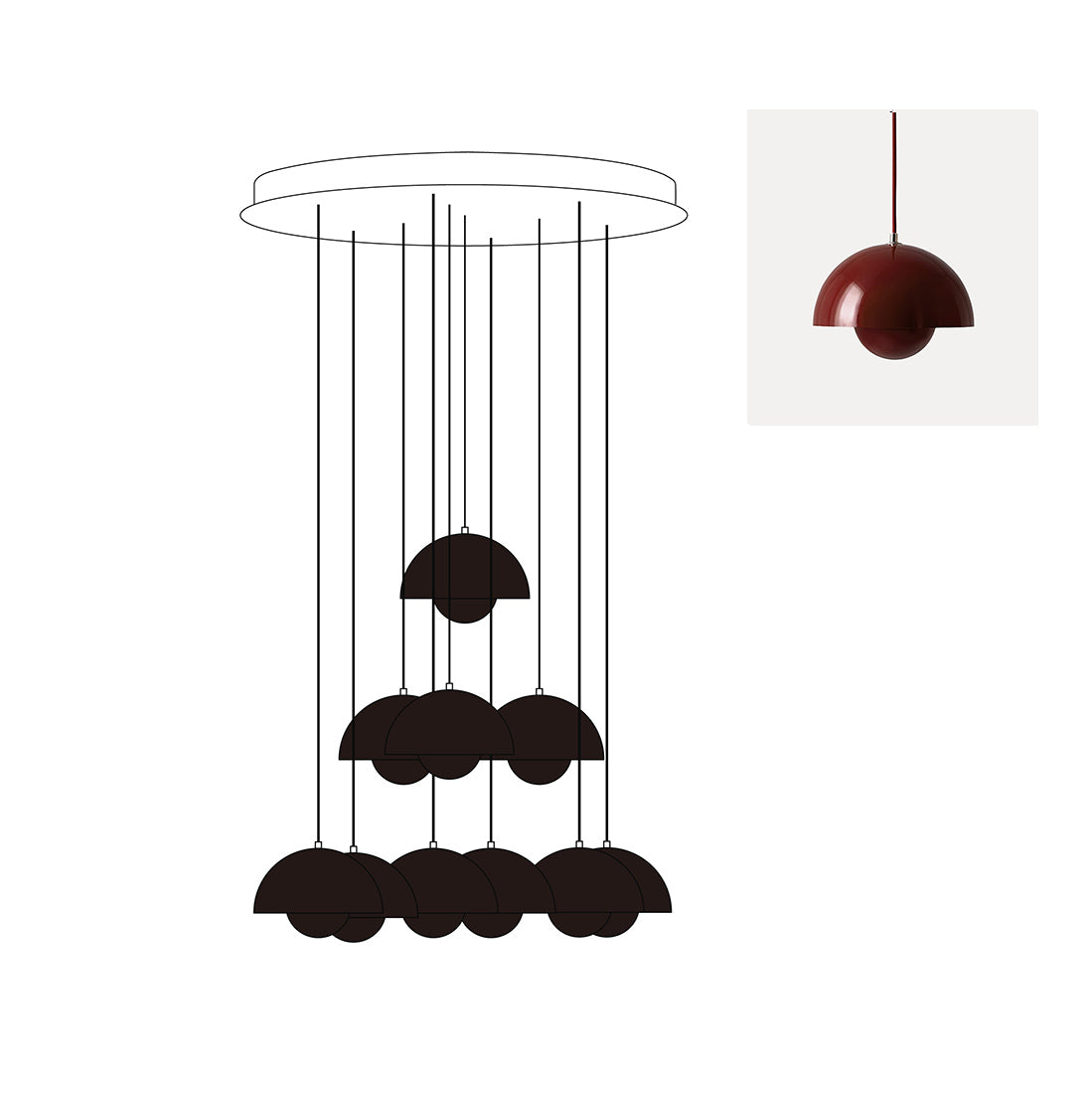 Flowerpot Chandelier - Letslighting