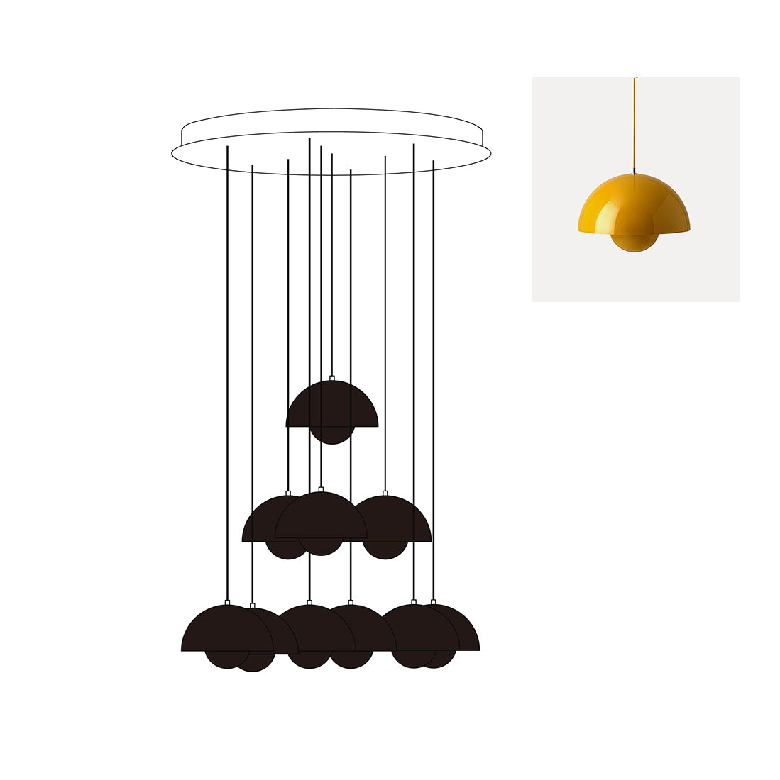 Flowerpot Chandelier - Letslighting