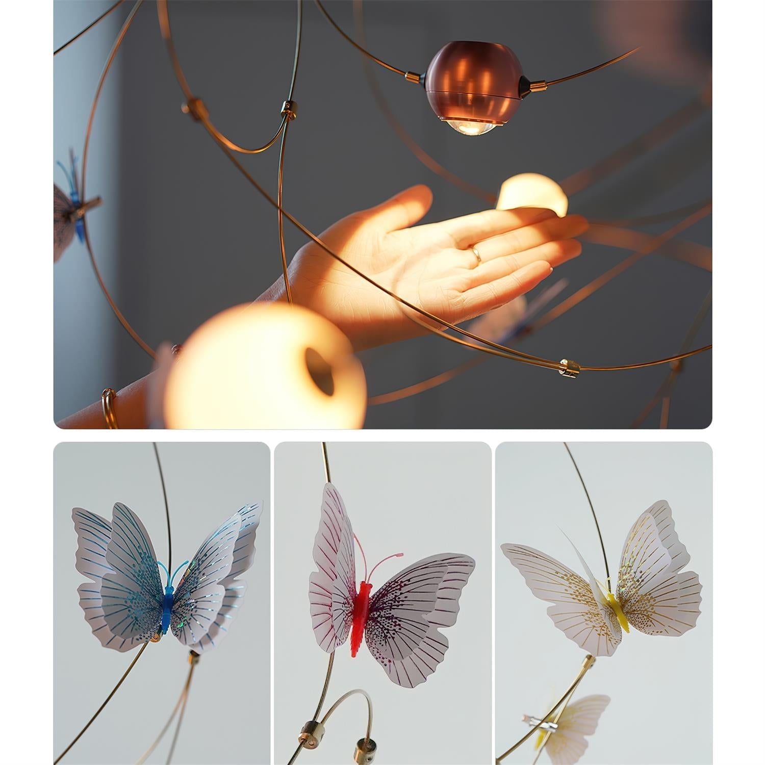 Flutterveil Chandelier Butterfly Dreamy - Letslighting