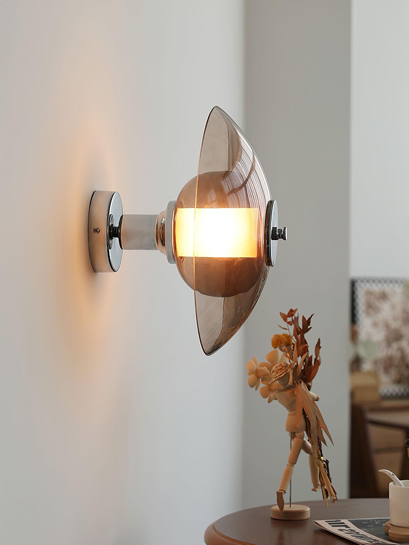 Flying Saucer Chrome Wall Light - Blowlighting