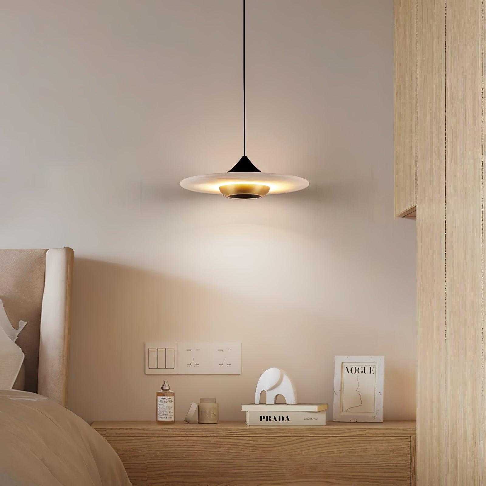 Flying Saucer Marble Pendant Lamp - Blowlighting
