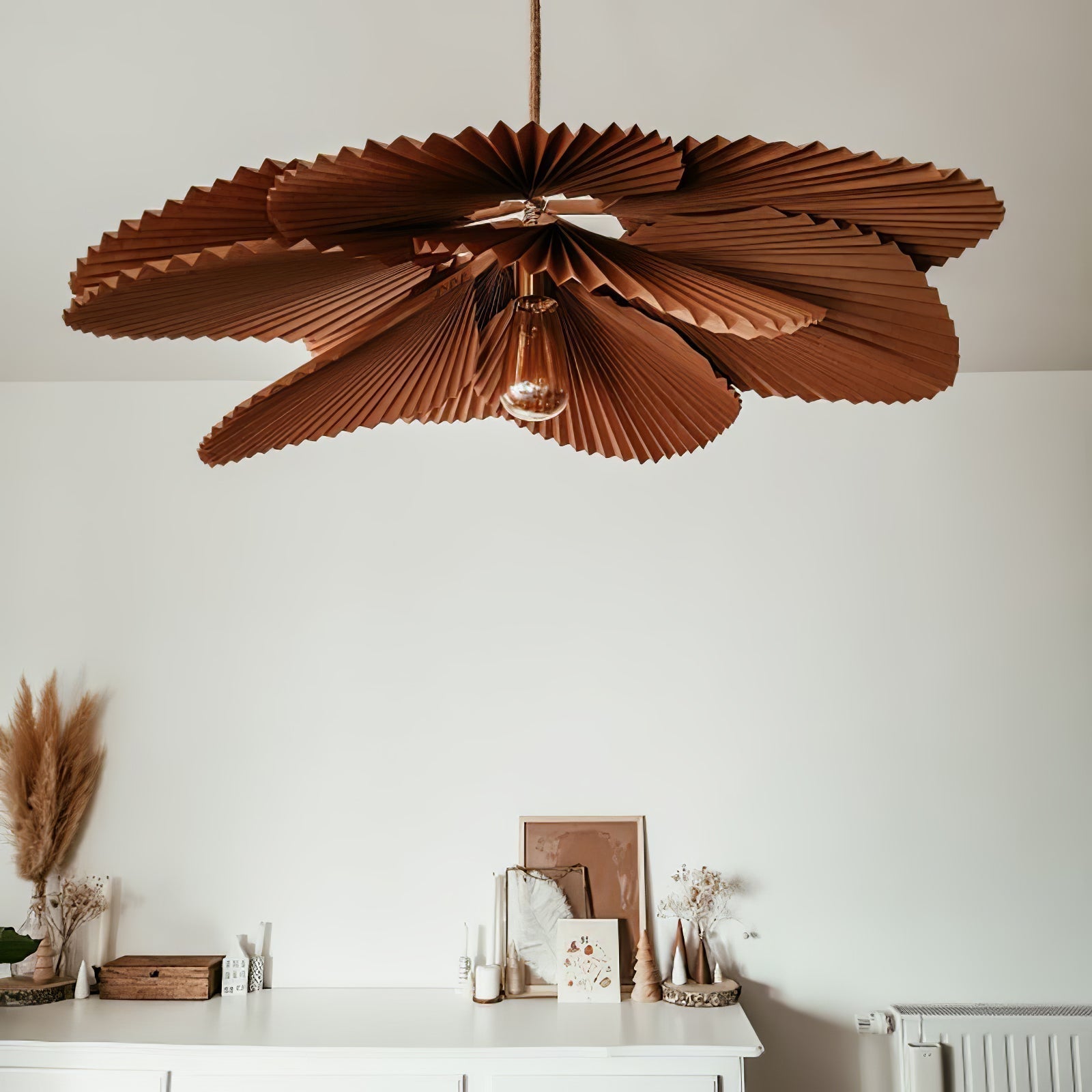 Folded Leaf Lotus Pendant Lamp - Blowlighting