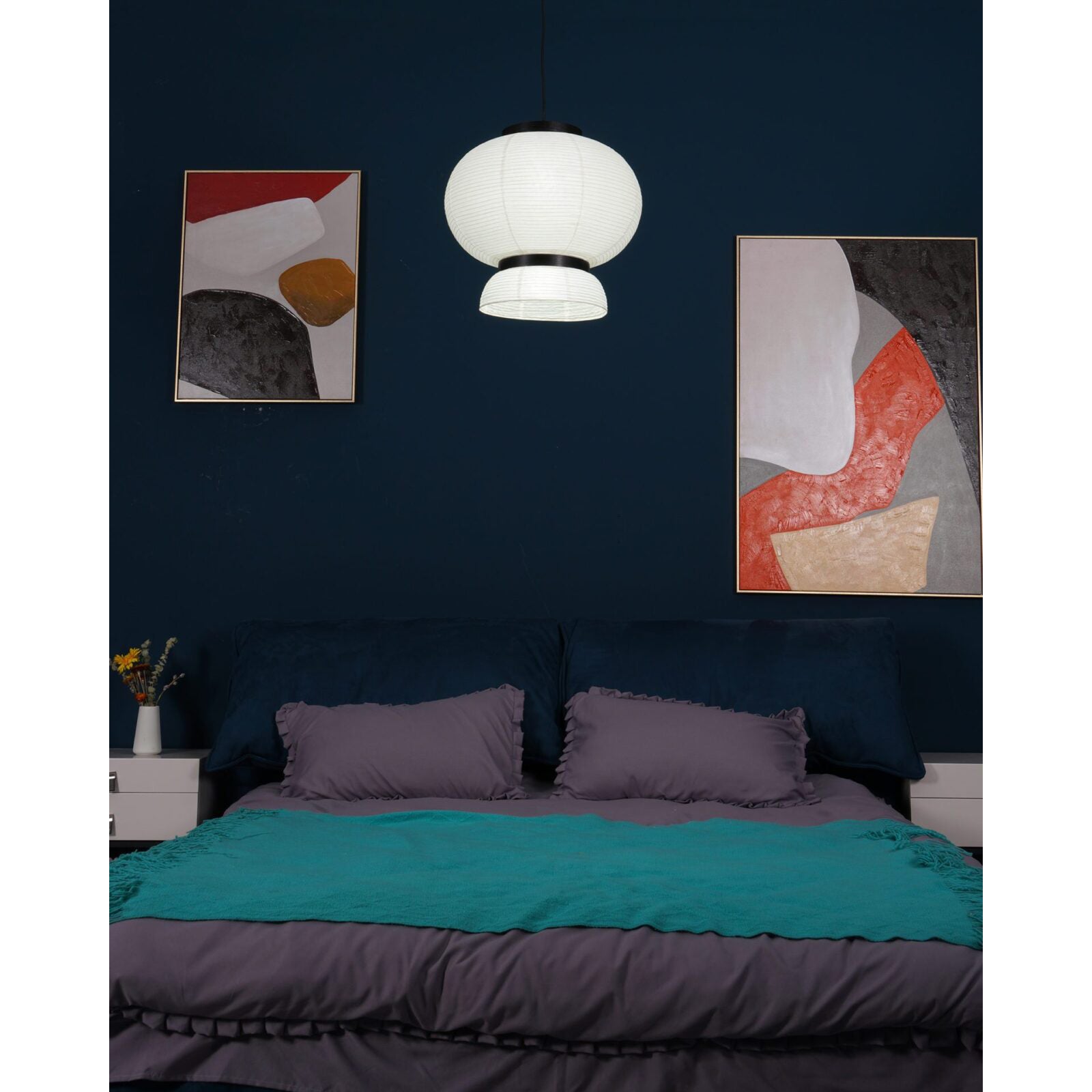 Cutheion Individual Creativity Rice Paper Pendant Lamp - Lamp Copper