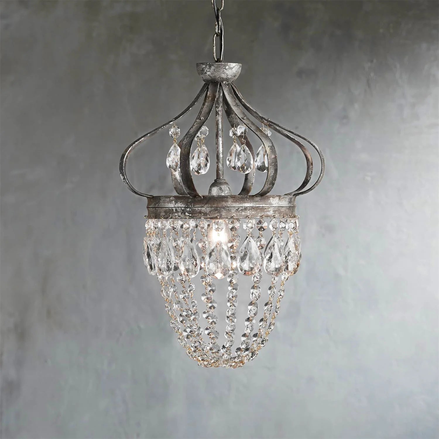 Kristy Nordic Crystal Metal Silver Gold Pendant Light Dining Room Bedroom