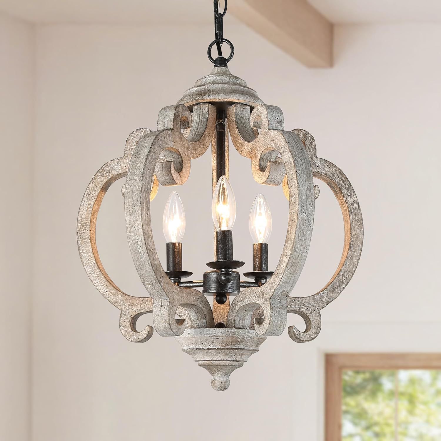 Myviniel Vintage Industrial Wooden Metal Pendant Lamp - Lamp Copper