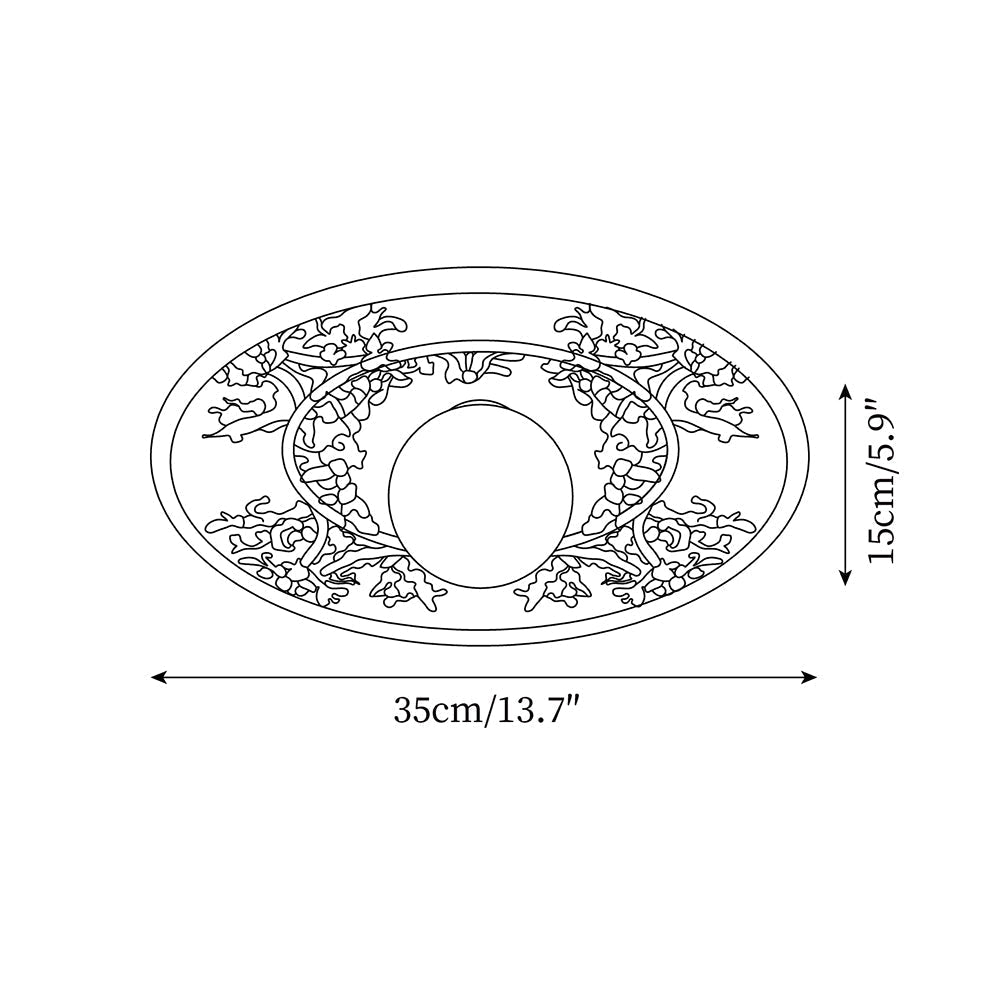 Rococo French Retro Ceiling Light - Letslighting