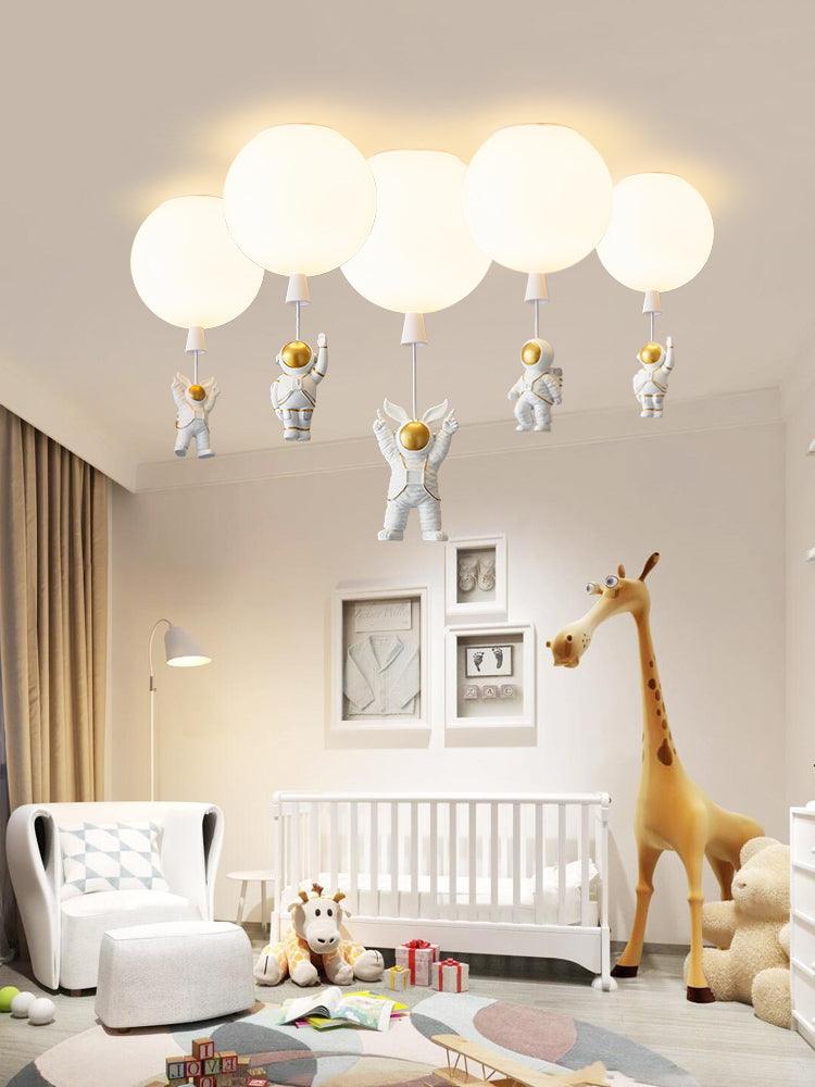 Solara Ceiling Light Acrylic Balloon Astronaut Playful Kids Room - Letslighting
