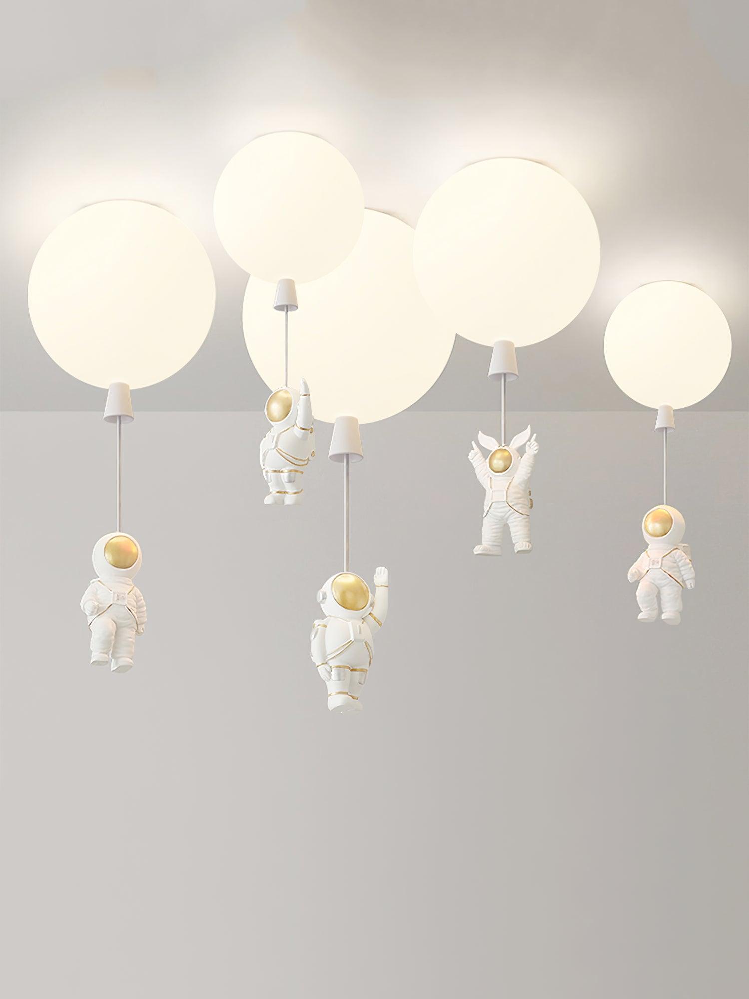 Solara Ceiling Light Acrylic Balloon Astronaut Playful Kids Room - Letslighting