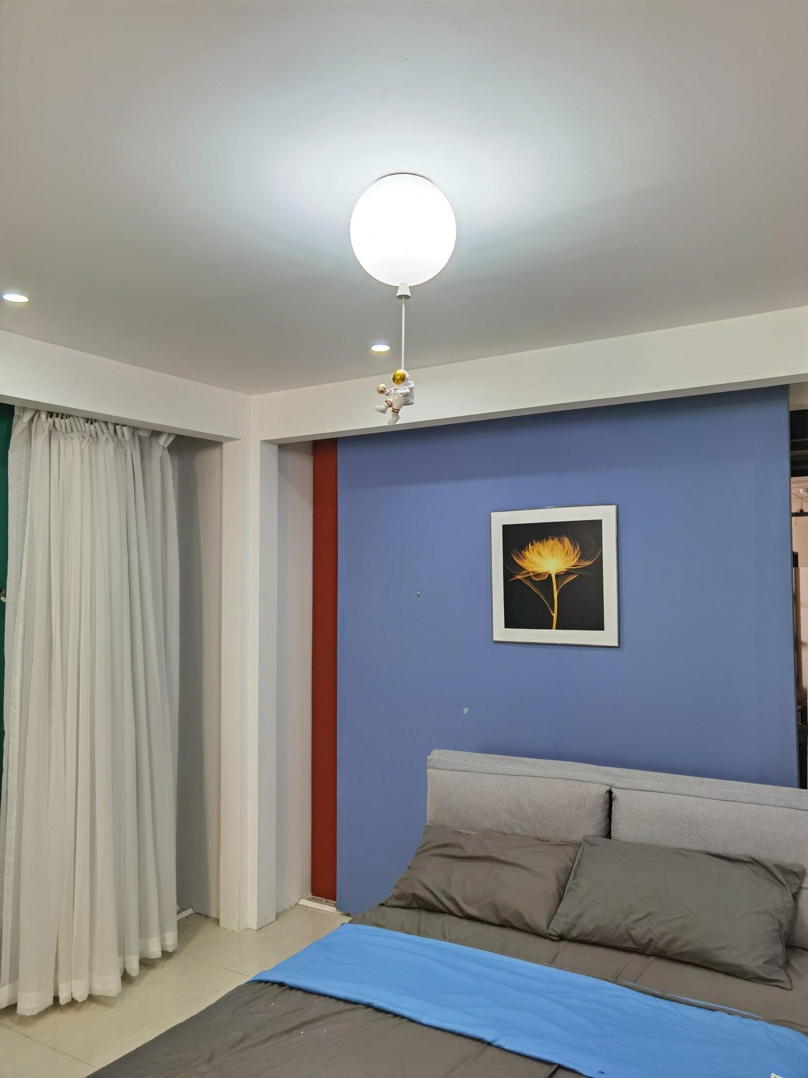 Solara Ceiling Light Acrylic Balloon Astronaut Playful Kids Room - Letslighting