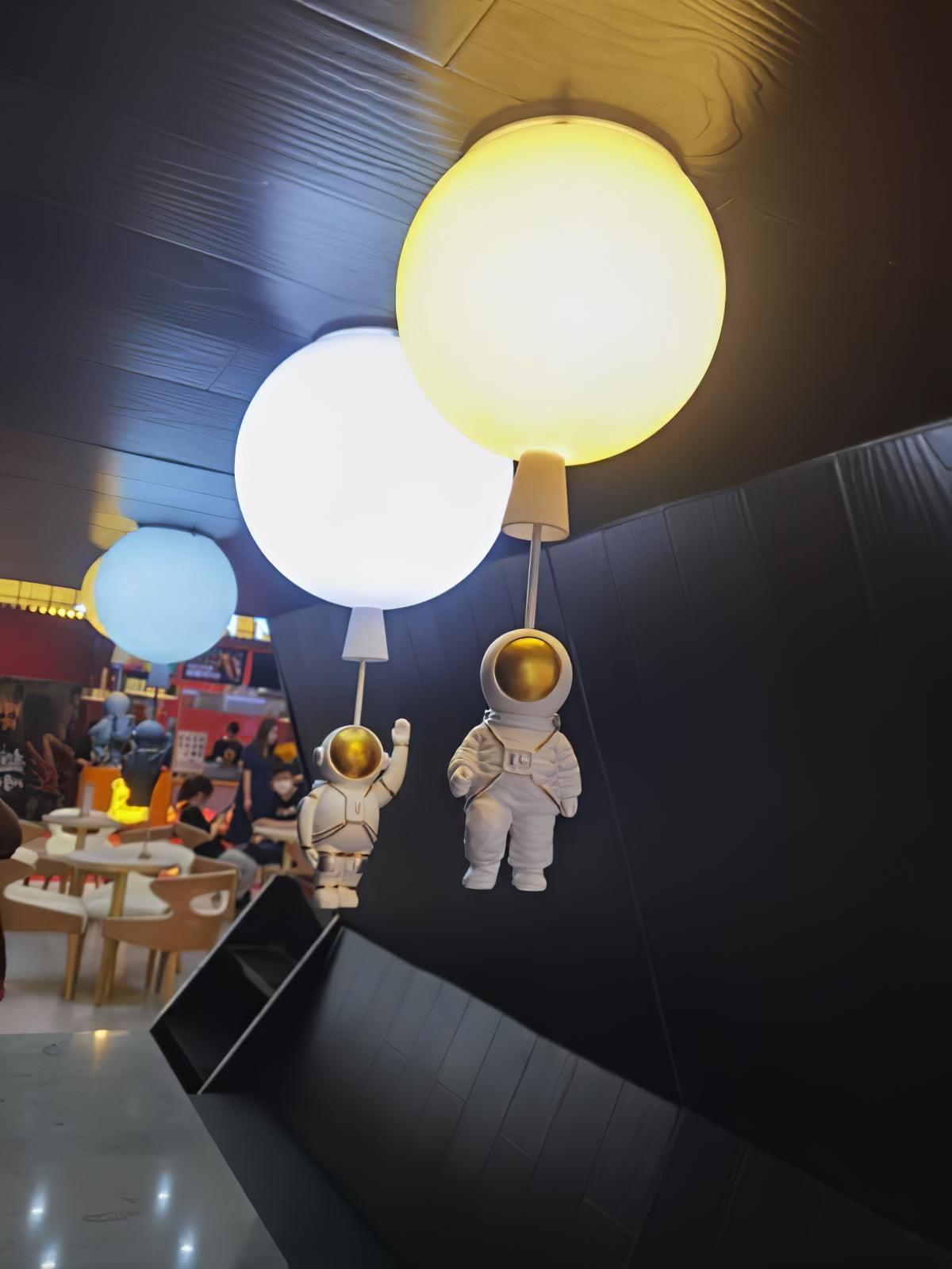 Solara Ceiling Light Acrylic Balloon Astronaut Playful Kids Room - Letslighting