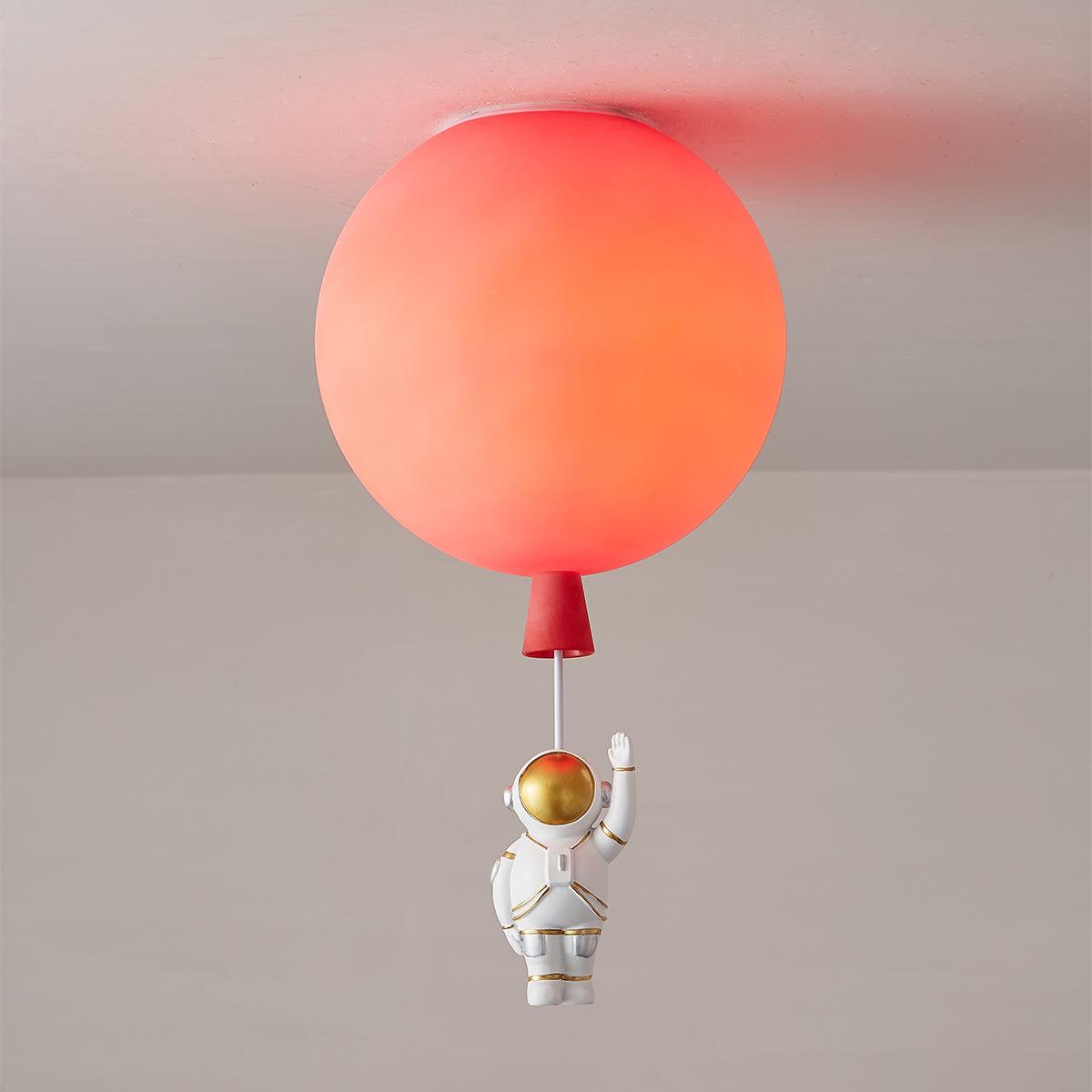 Solara Ceiling Light Acrylic Balloon Astronaut Playful Kids Room - Letslighting