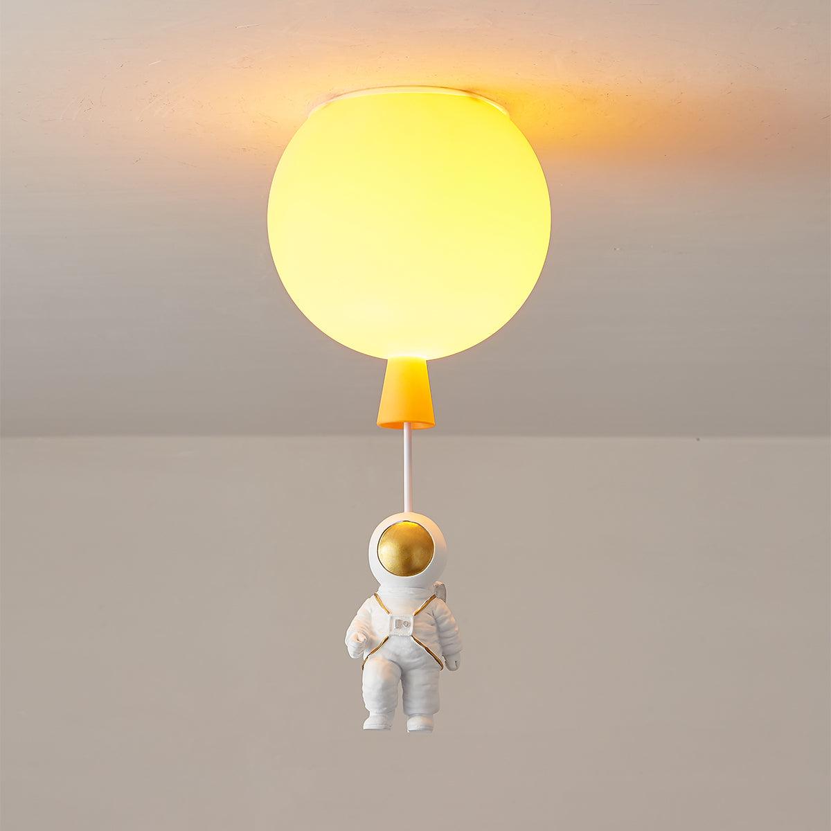Solara Ceiling Light Acrylic Balloon Astronaut Playful Kids Room - Letslighting
