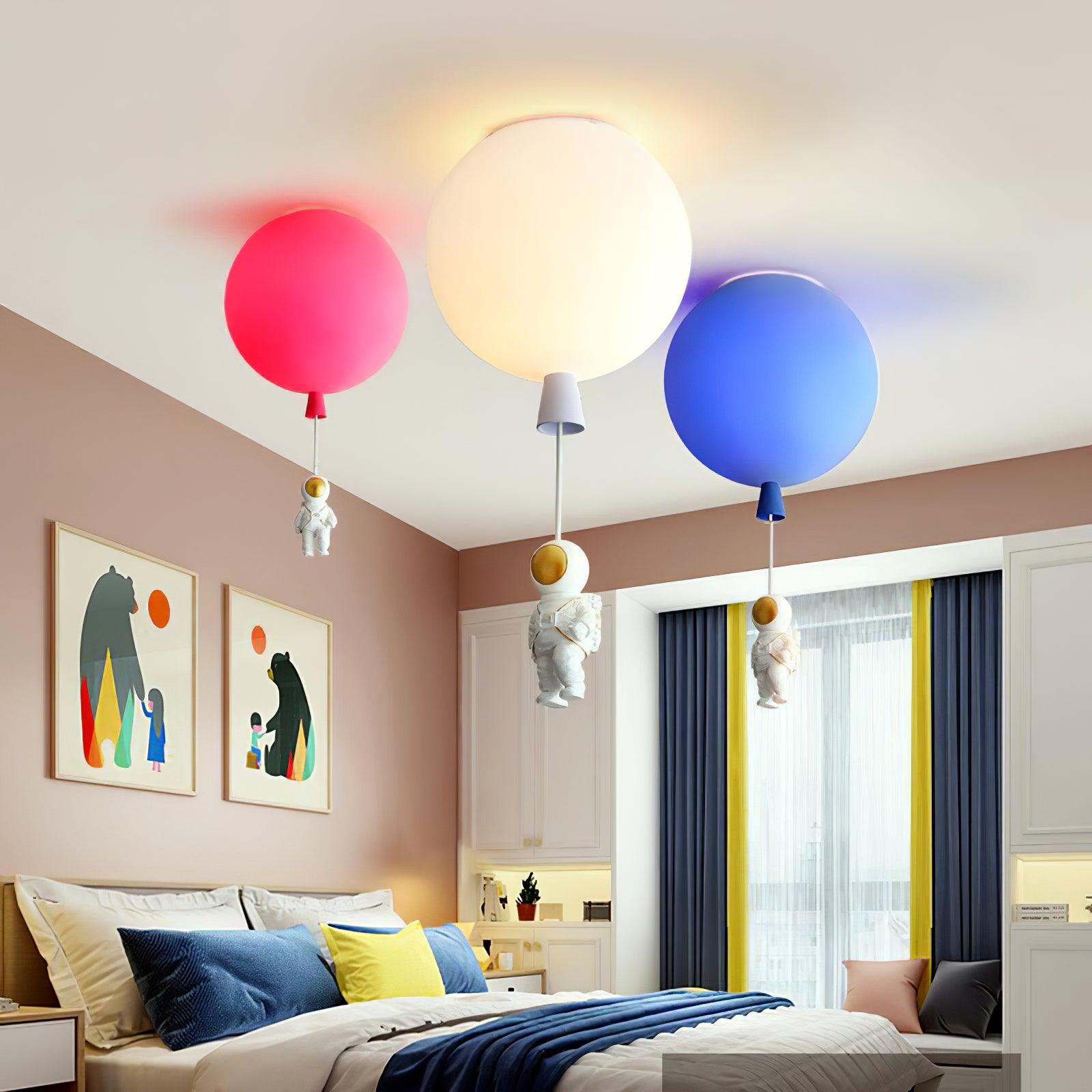 Solara Ceiling Light Acrylic Balloon Astronaut Playful Kids Room - Letslighting