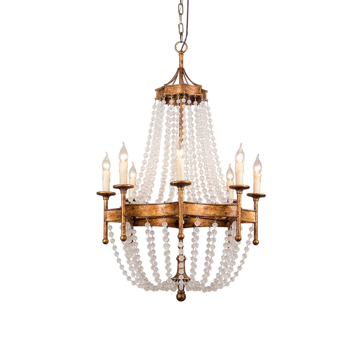 Zavela Postmodern Luxury Bead Crystal Chandelier - Lamp Copper