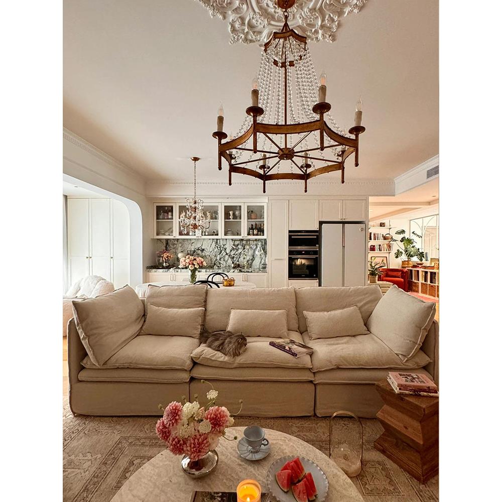 Zavela Postmodern Luxury Bead Crystal Chandelier - Lamp Copper