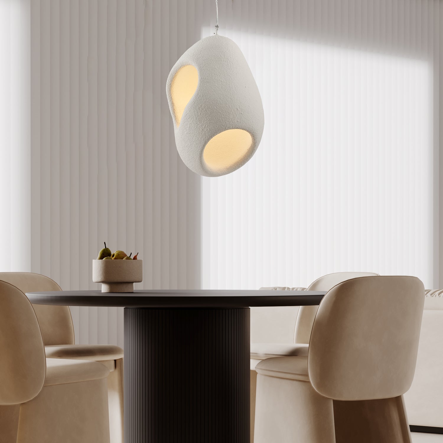 Zavelyra Textured Resin Pendant Light - Blowlighting