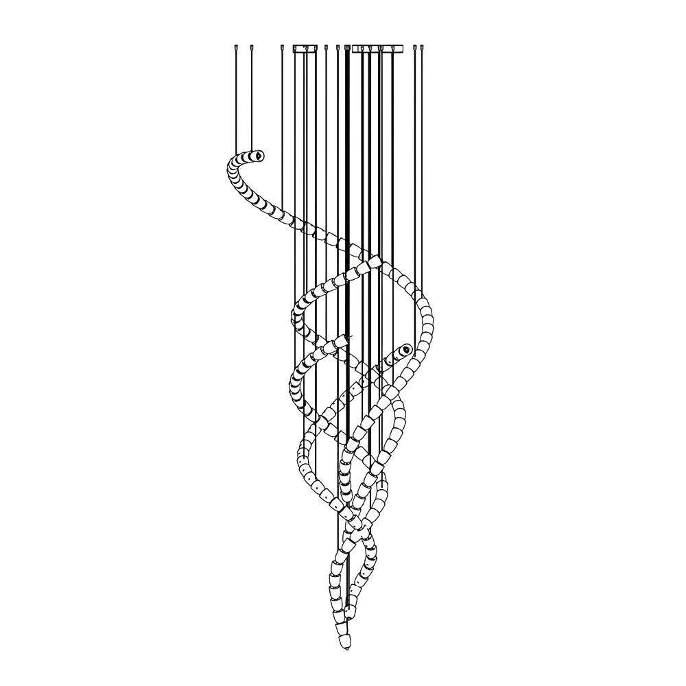 Cavenira Art Deco Crystal Chandelier - Blowlighting