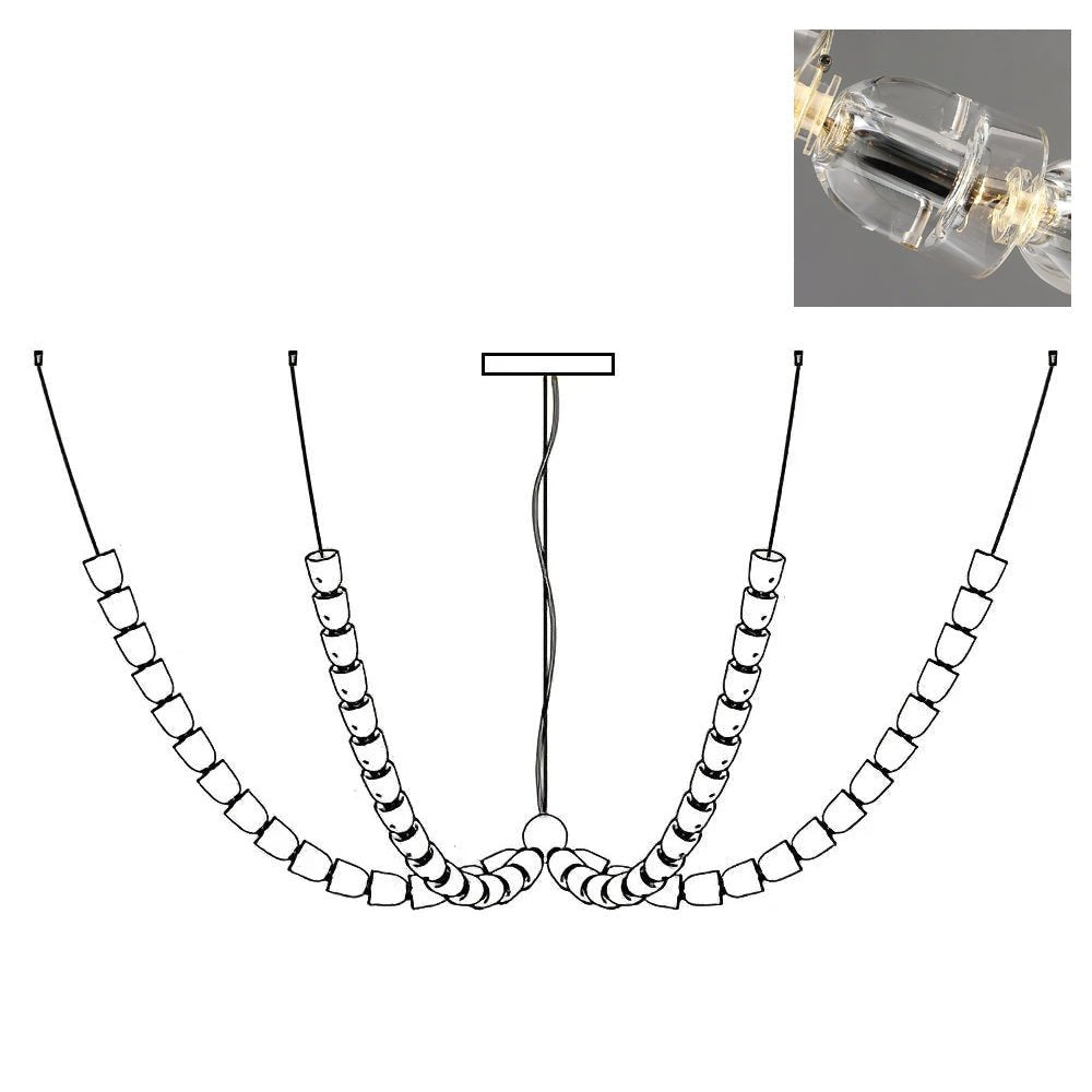 Vivaryra Modern LED Chandelier - Blowlighting