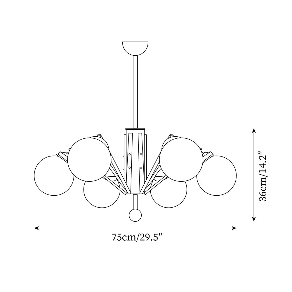 Orina Chandelier Mid-century - Letslighting