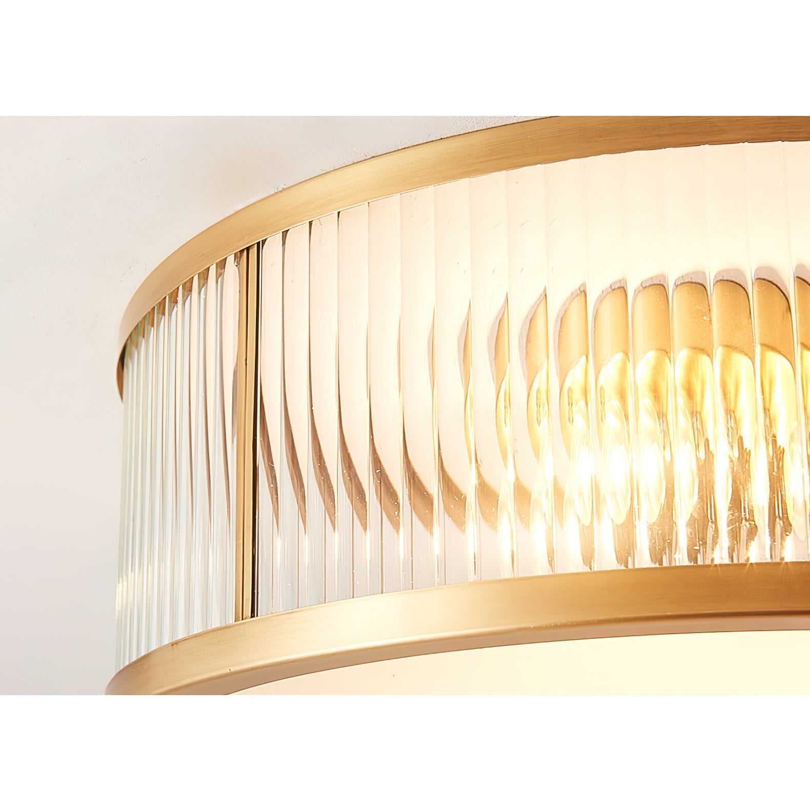 Avvynila Modern Minimalist Brass Glass CeIling Lamp - Lamp Copper