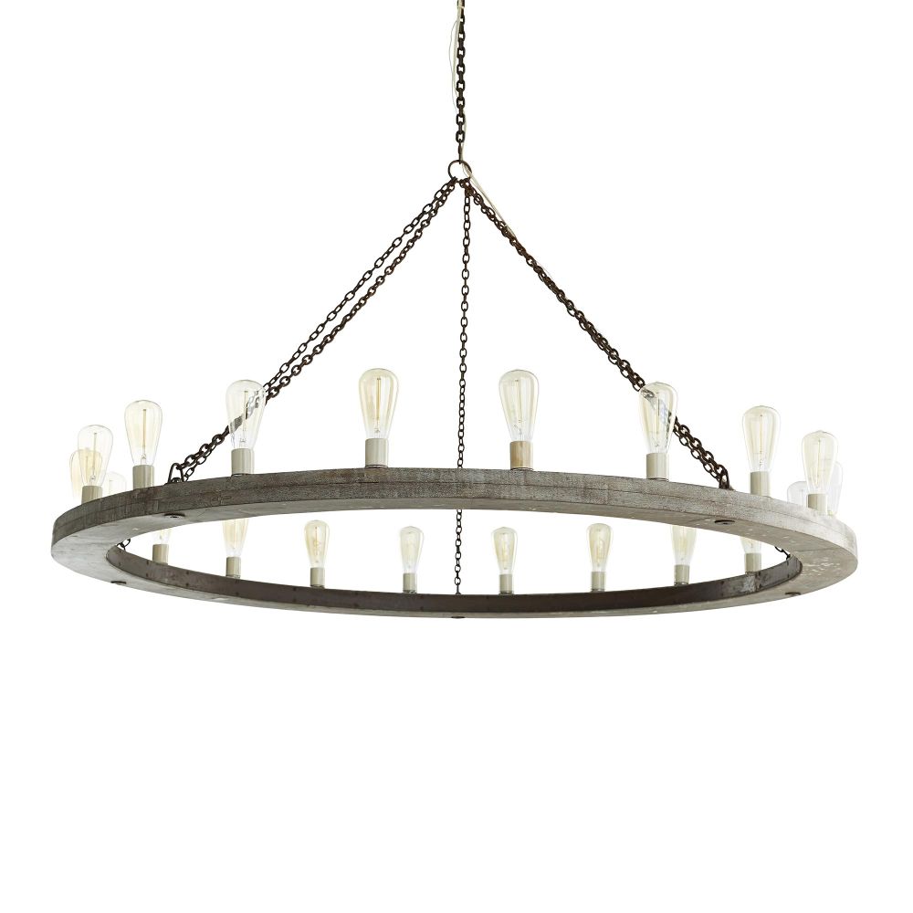 Armirila Vintage Industrial Wood Chandelier - Lamp Copper