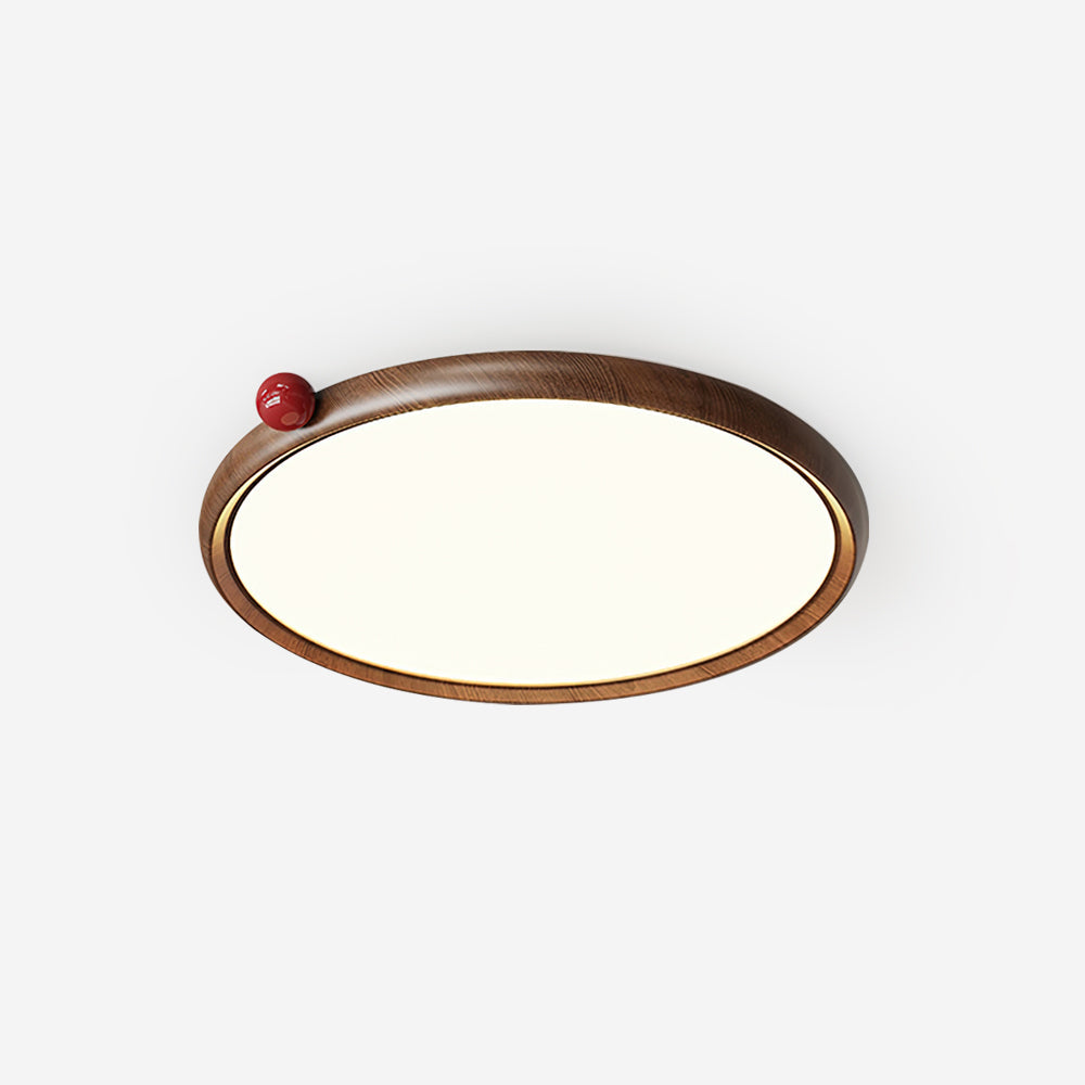 Geos Ceiling Light Wood Tone Circular LED - Letslighting