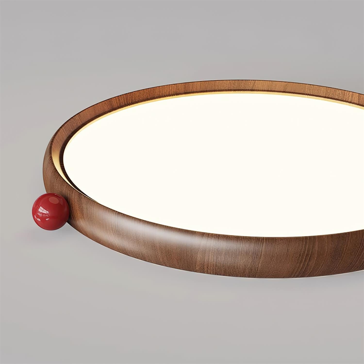 Geos Ceiling Light Wood Tone Circular LED - Letslighting