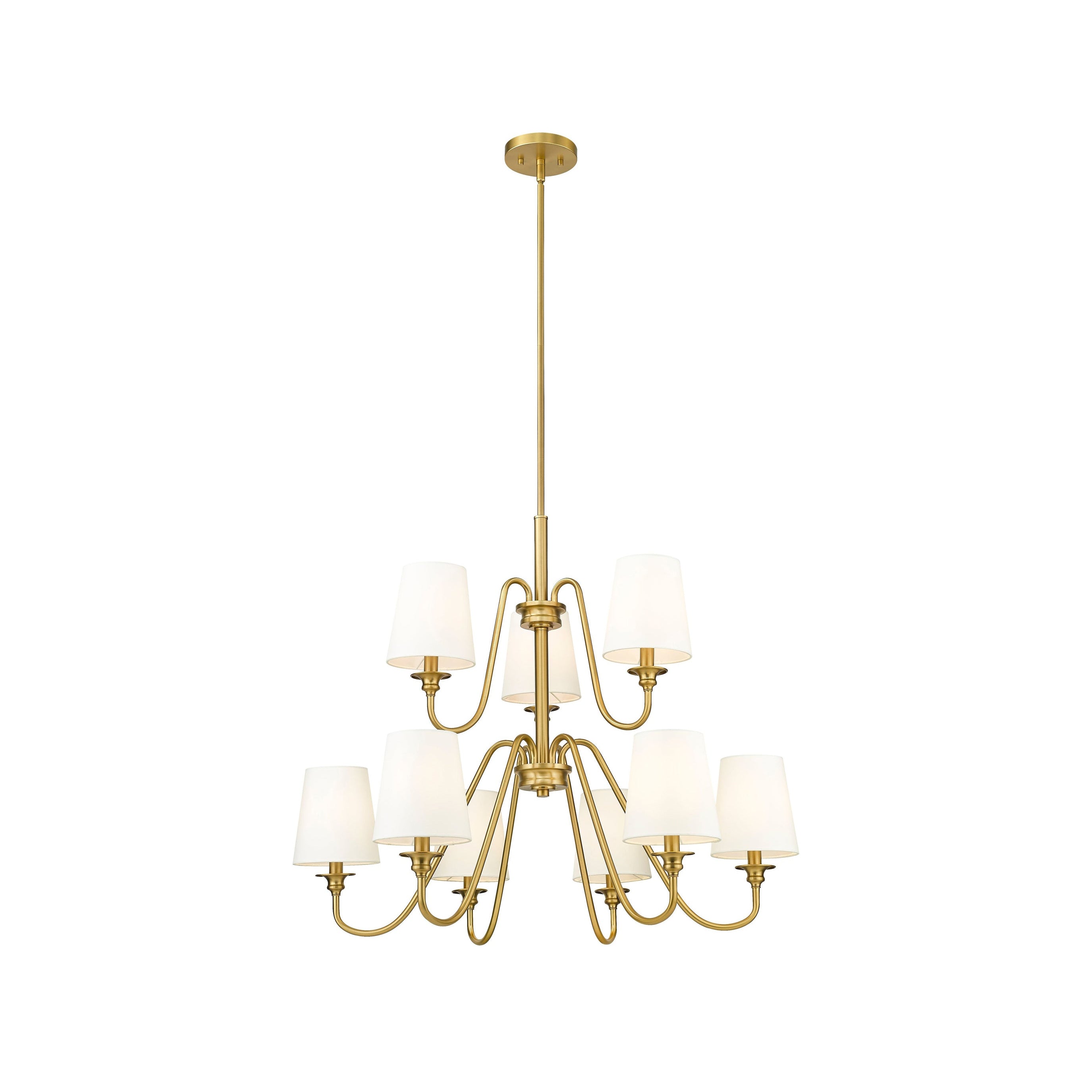 Vavenus Vintage Industrial Brass Fabric Chandelier - Lamp Copper