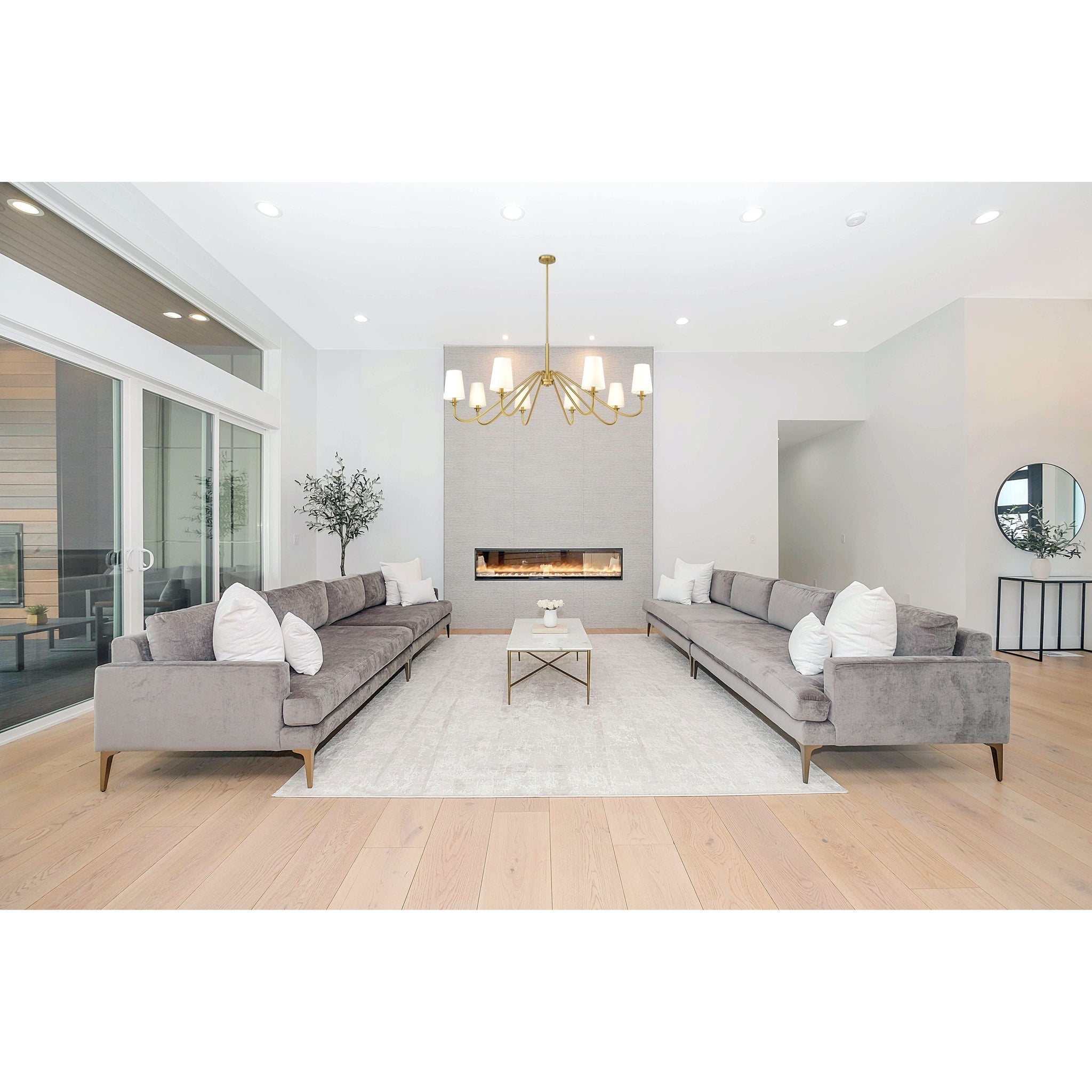 Vavenus Vintage Industrial Brass Fabric Chandelier - Lamp Copper