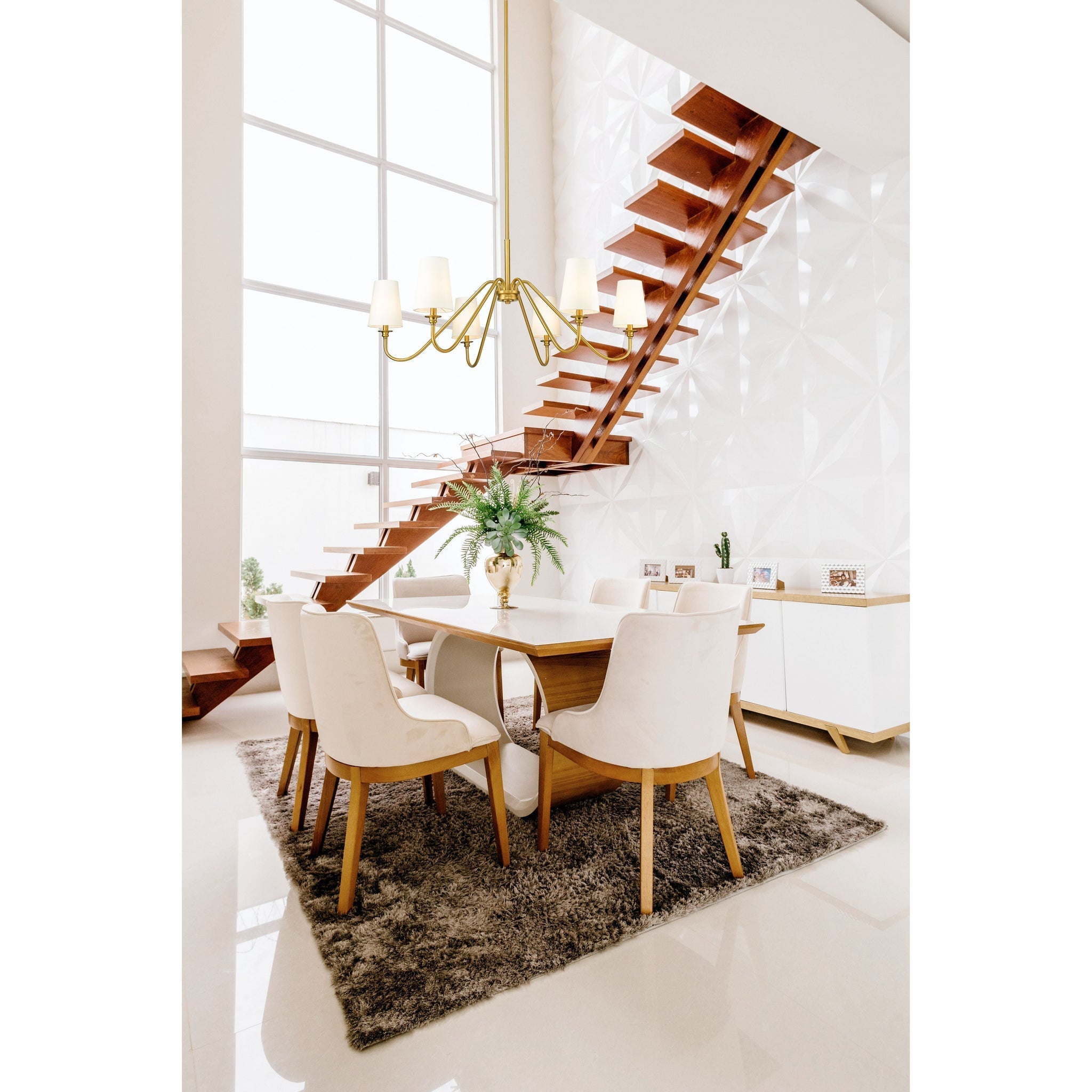 Vavenus Vintage Industrial Brass Fabric Chandelier - Lamp Copper