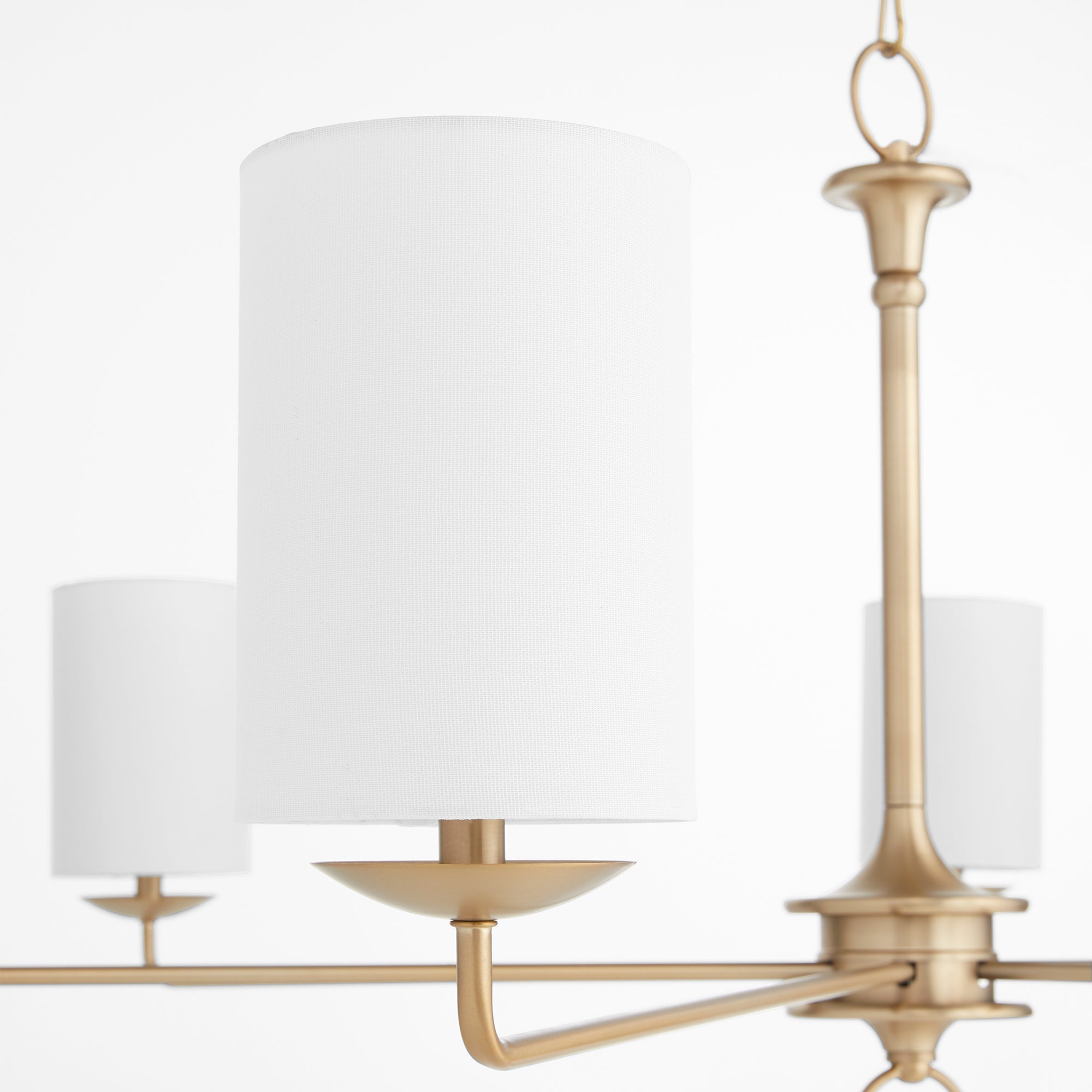 Olthean Vintage Industrial Brass Fabric Chandelier - Lamp Copper