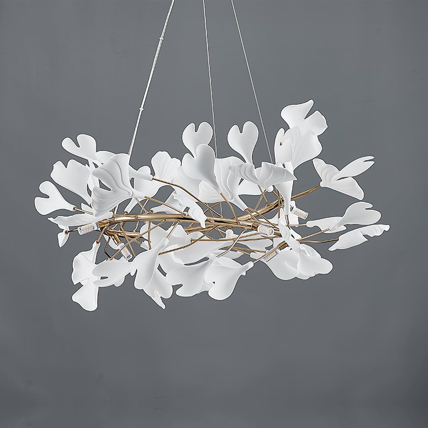 Olivia Suspension de Luxe Moderne à LED, Métal/Céramique, Or, Salon/Salle à Manger
