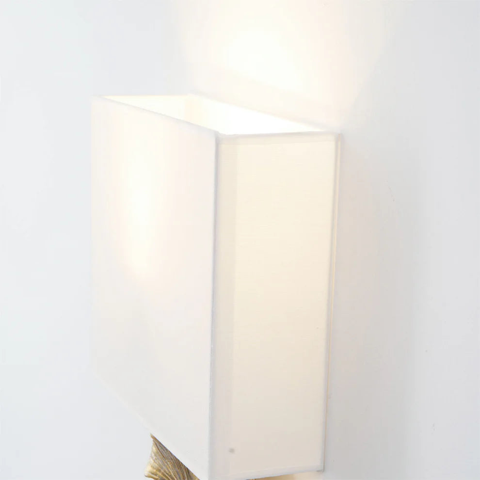 Epoch Vintage Classical Gingko Brass Wall Light Bedroom Living Room